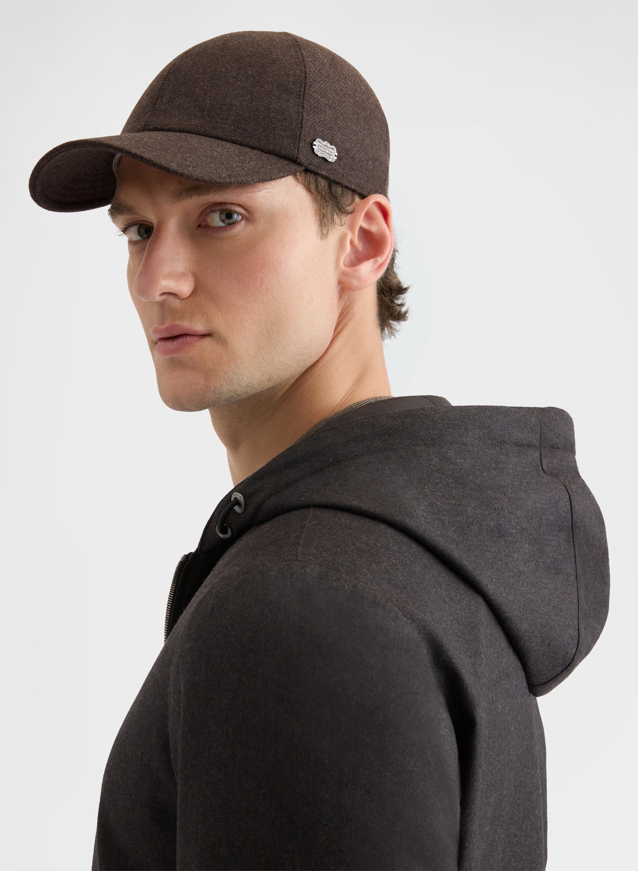 LIGHT CASHMERE MELANGE BASEBALL CAP