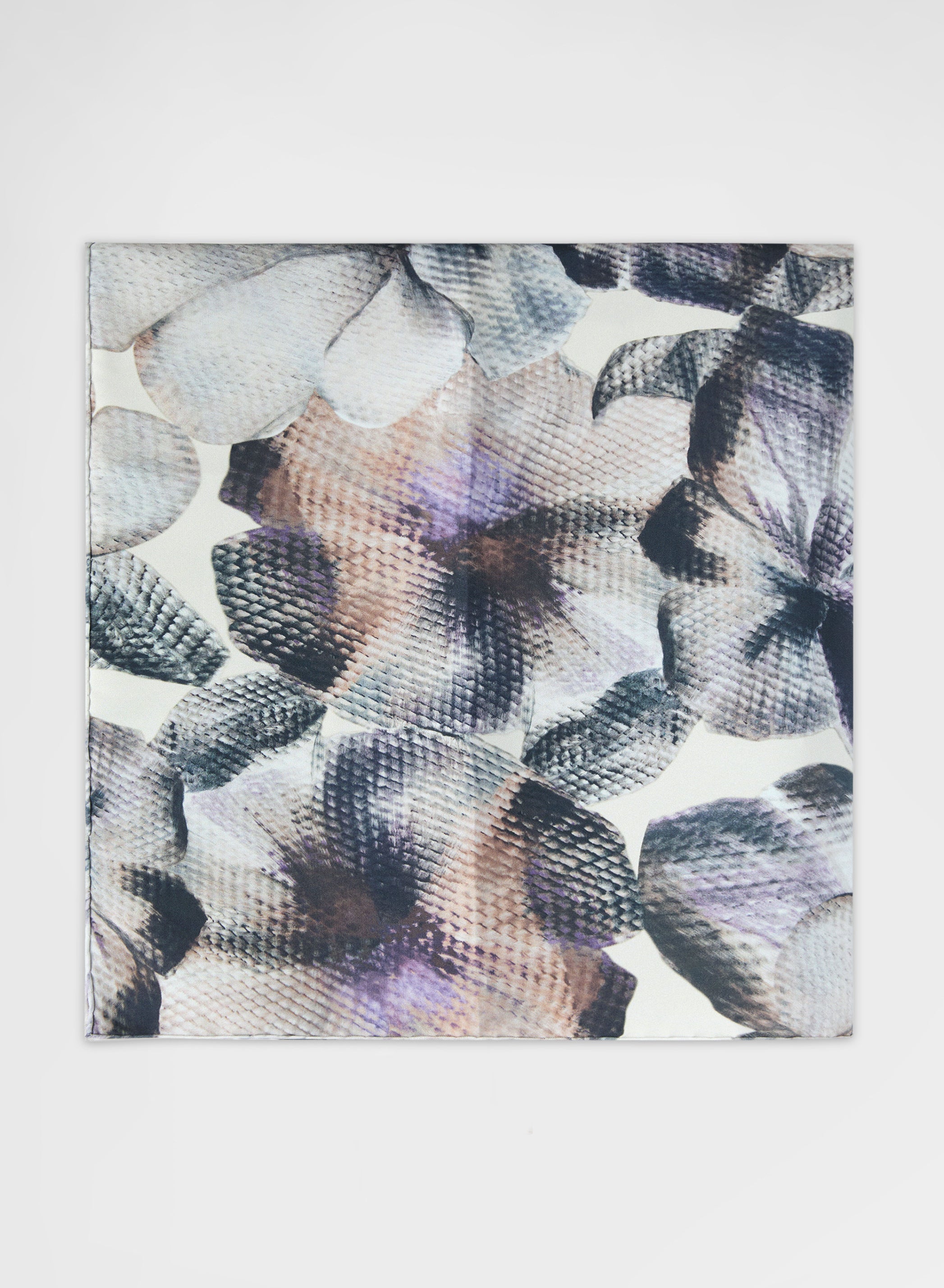 SILK TWILL FLORAL PRINT FOULARD