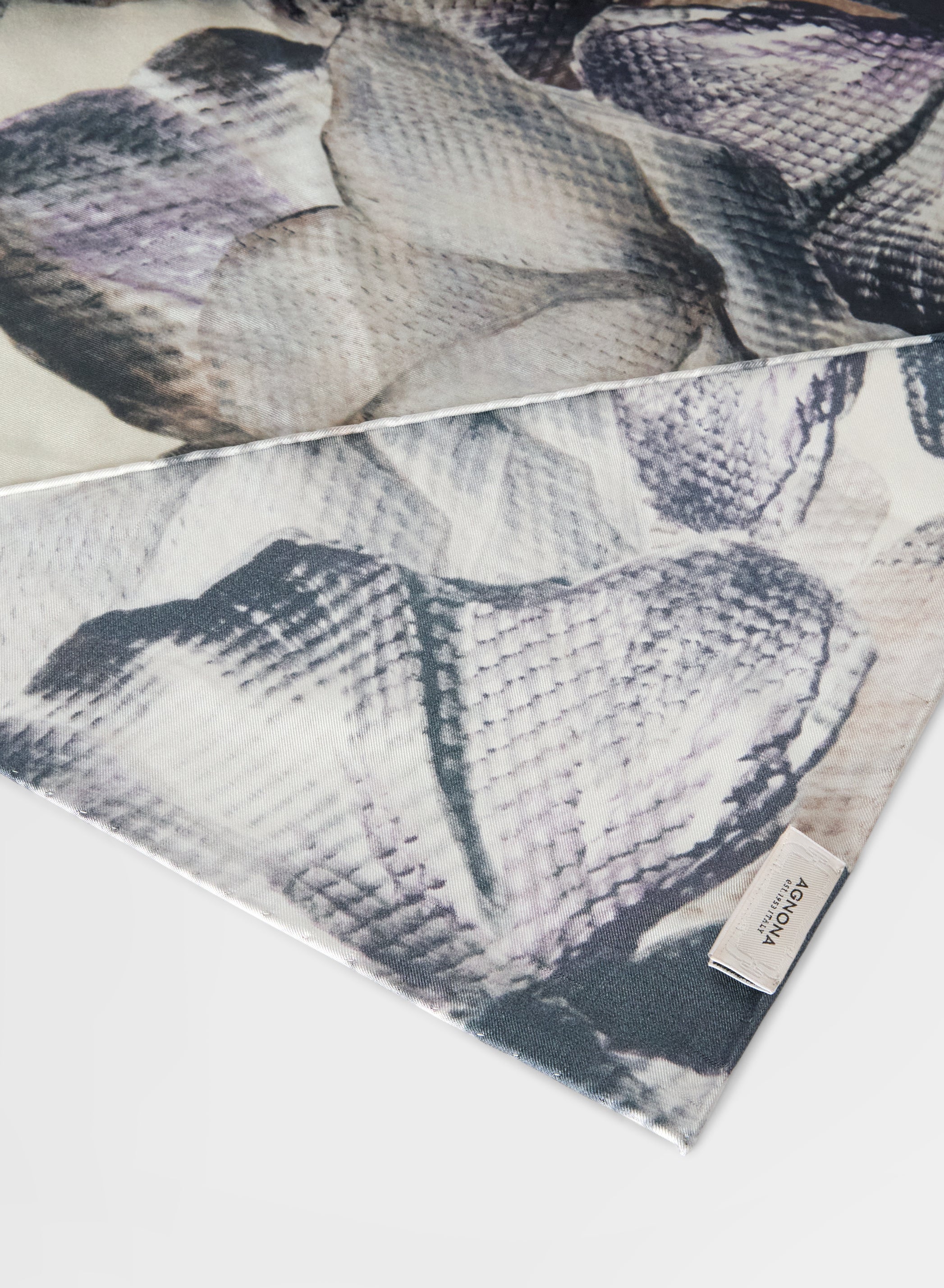 SILK TWILL FLORAL PRINT FOULARD