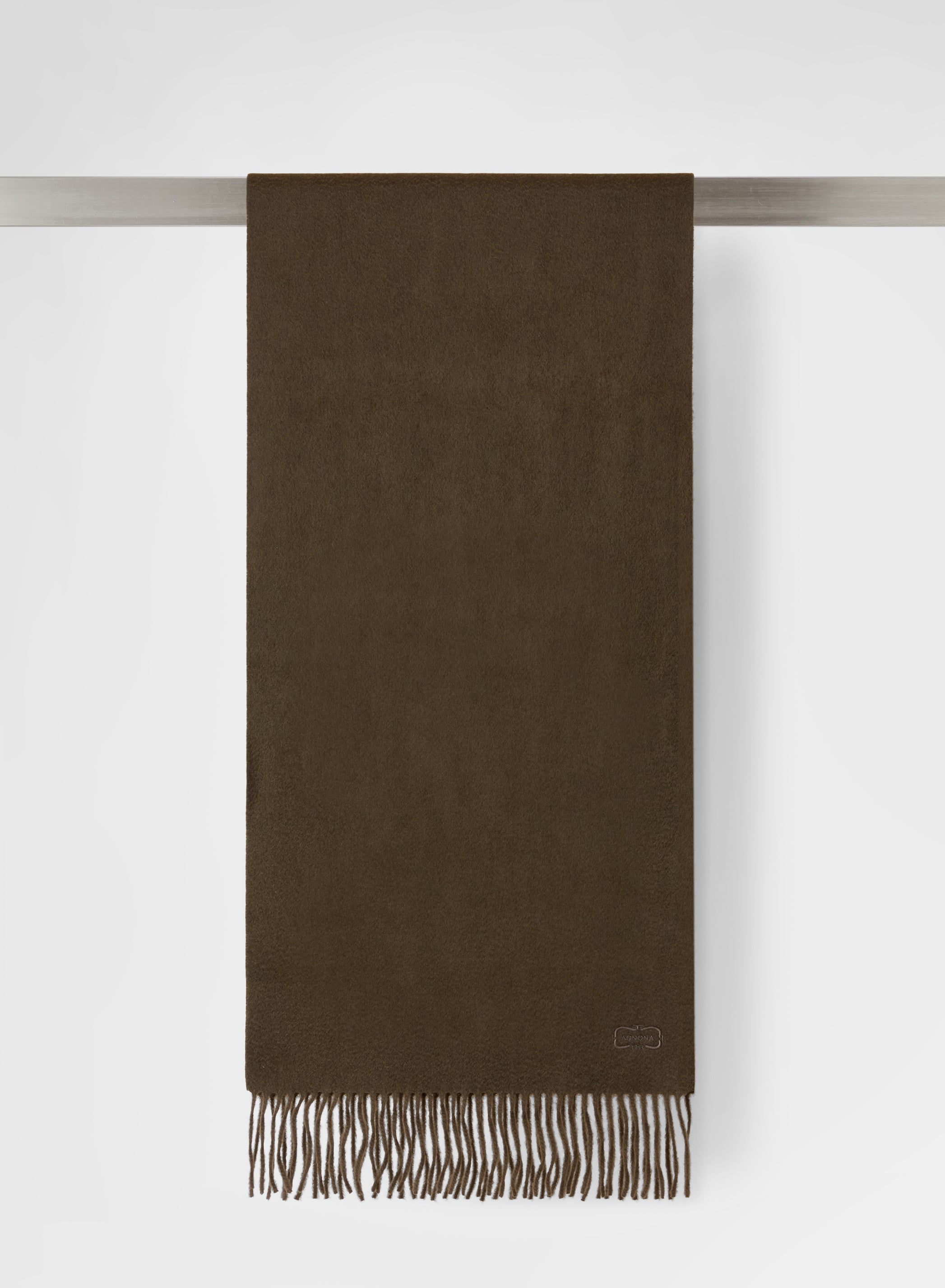 CASHMERE ZIBELINE SCARF VETIVER