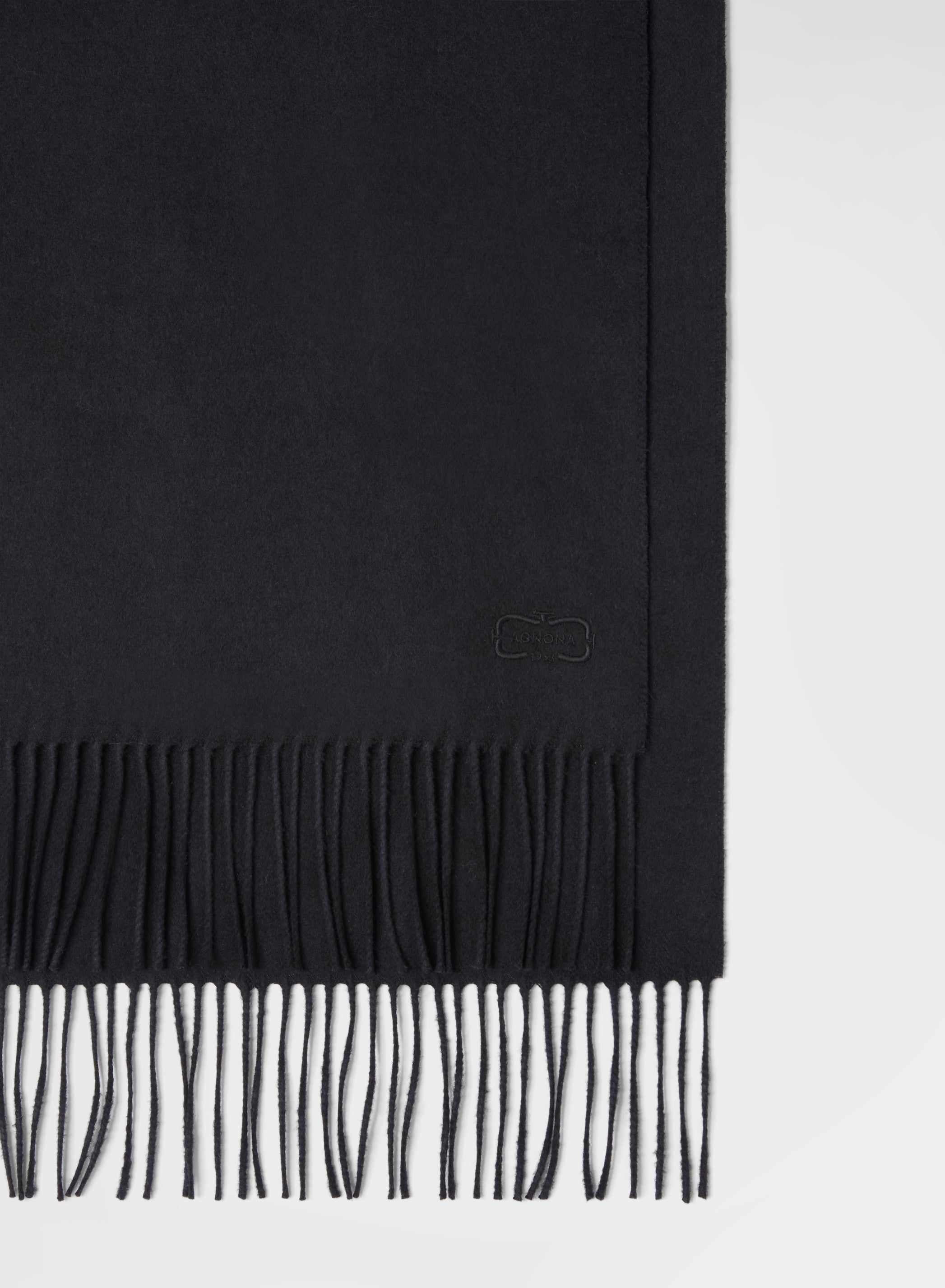 SILK CASHMERE SCARF BLACK