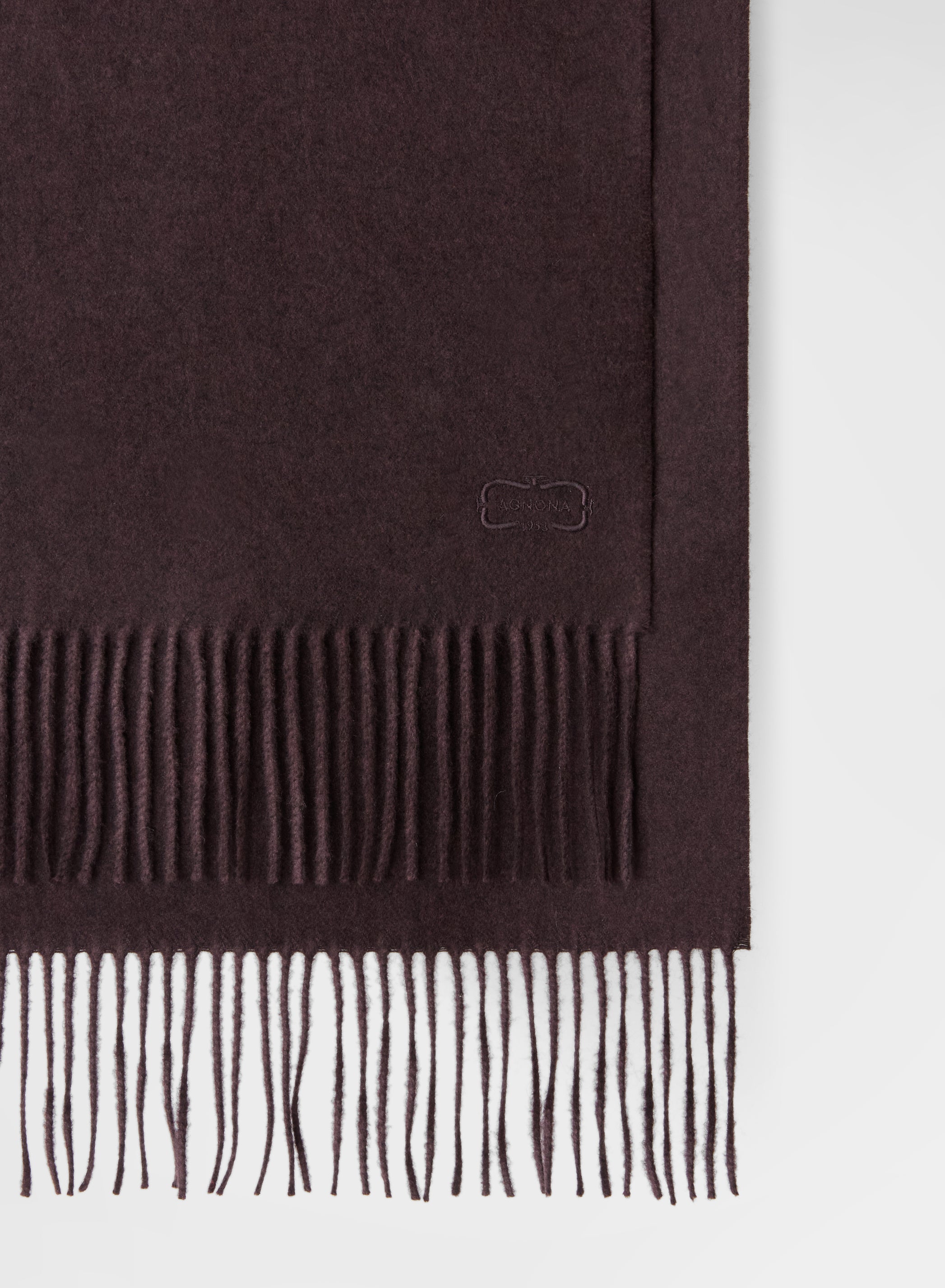 SILK CASHMERE SCARF BURGUNDY