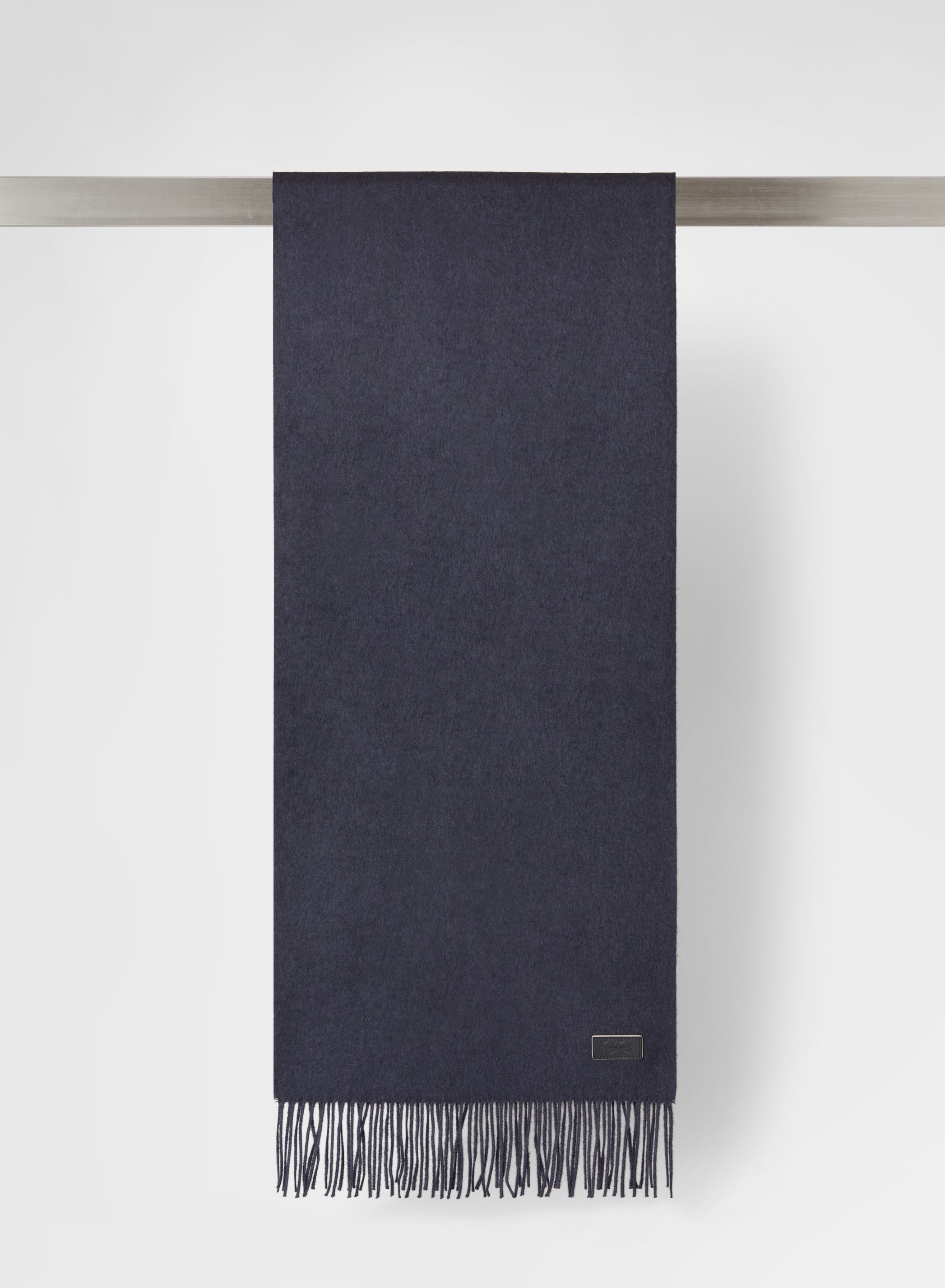 SILK CASHMERE FRINGED SCARF NIGHT