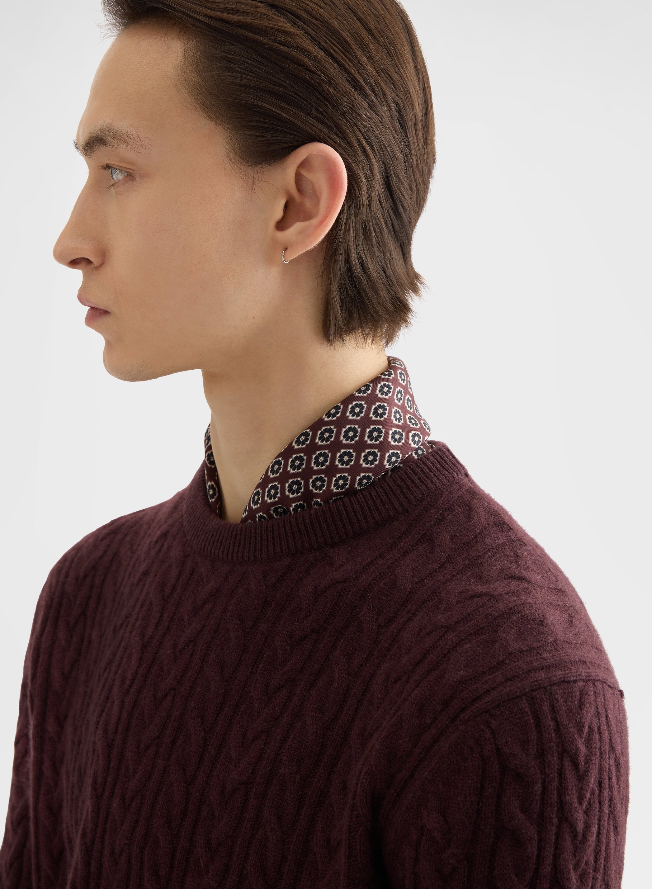 PURE SILK TIE PRINT FOULARD