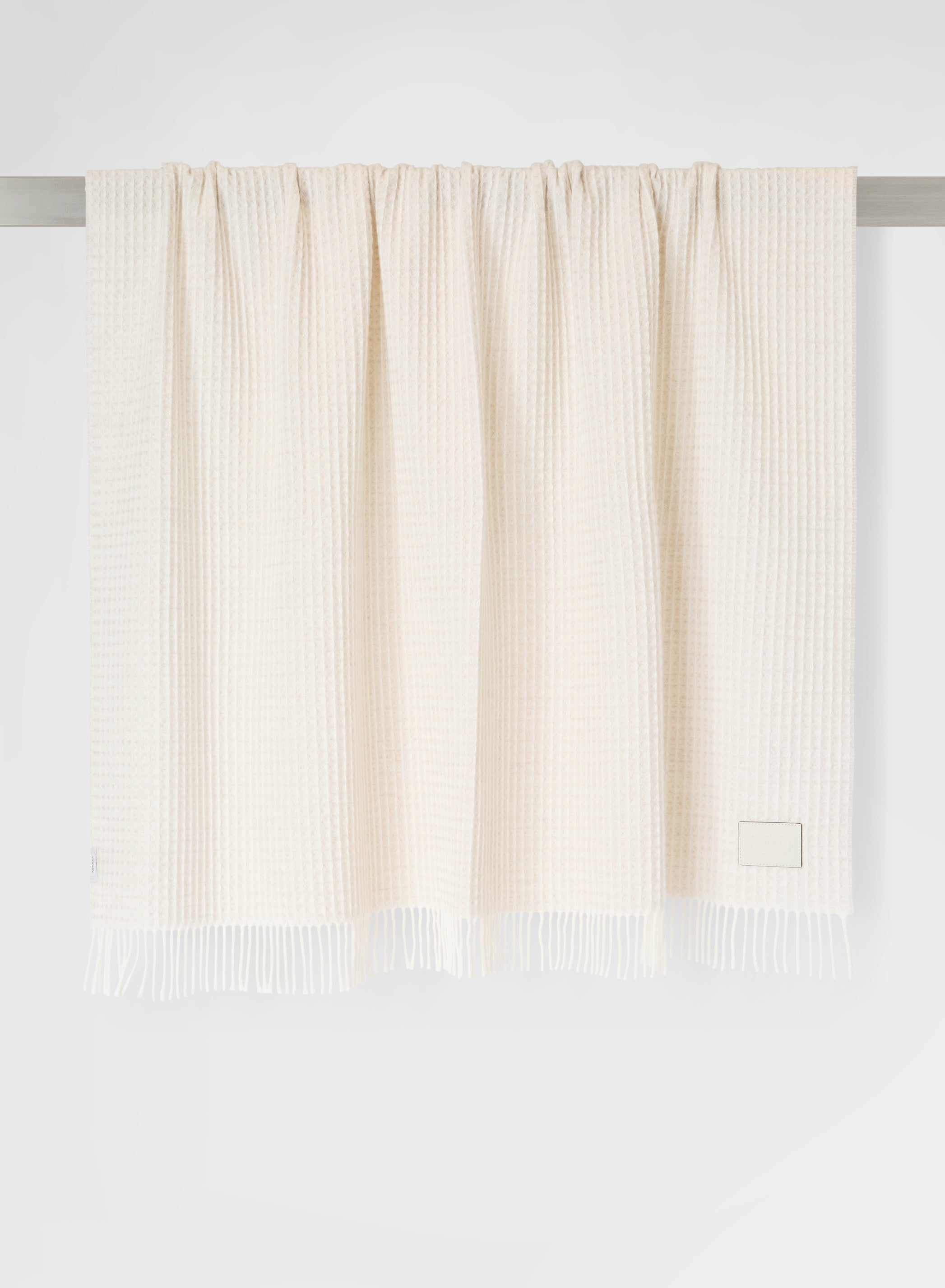 3D TEXTURED CASHMERE PLAID GREIGE