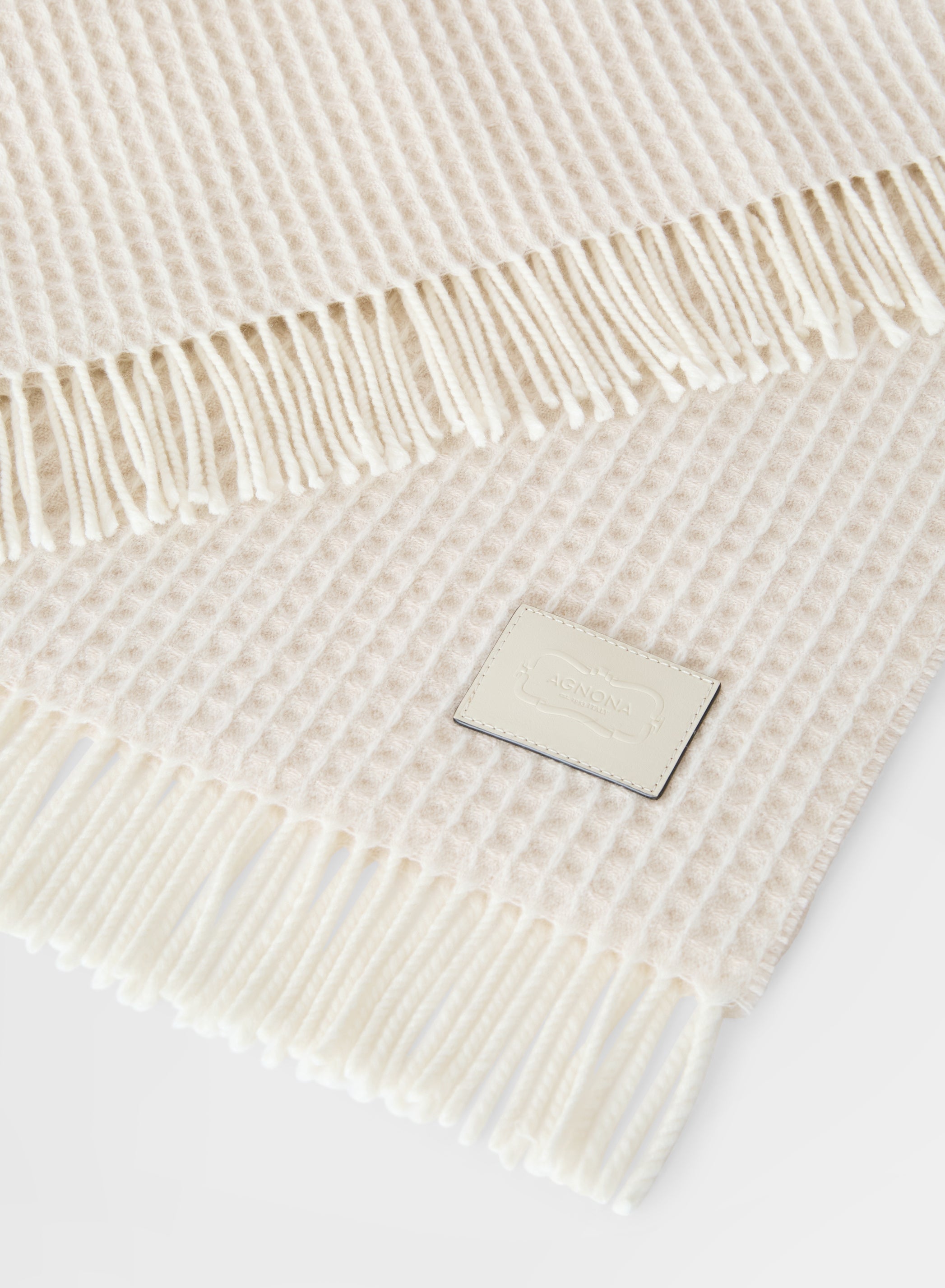 3D TEXTURED CASHMERE PLAID GREIGE