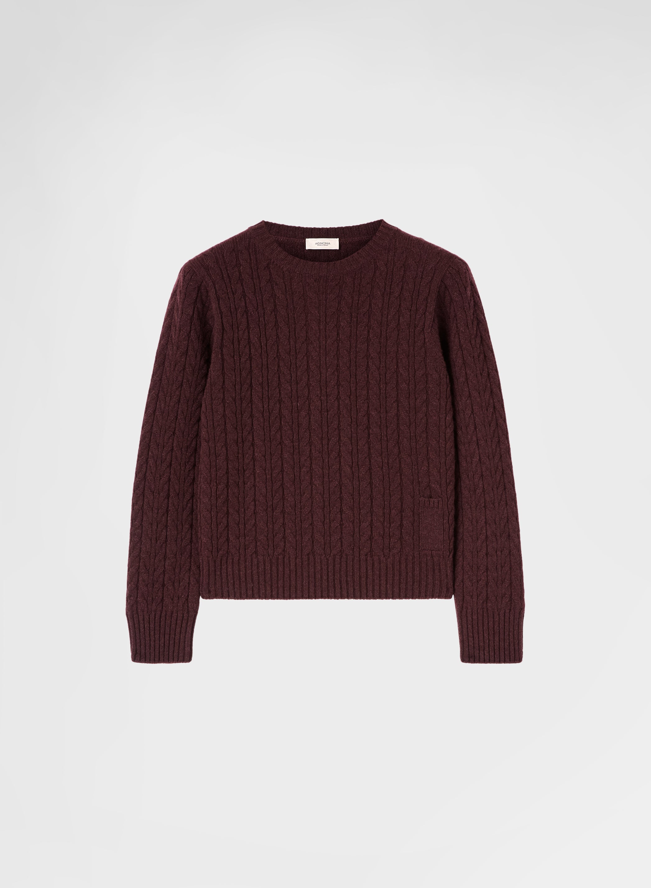 LIPSTICK CREWNECK CASHMERE BURGUNDY