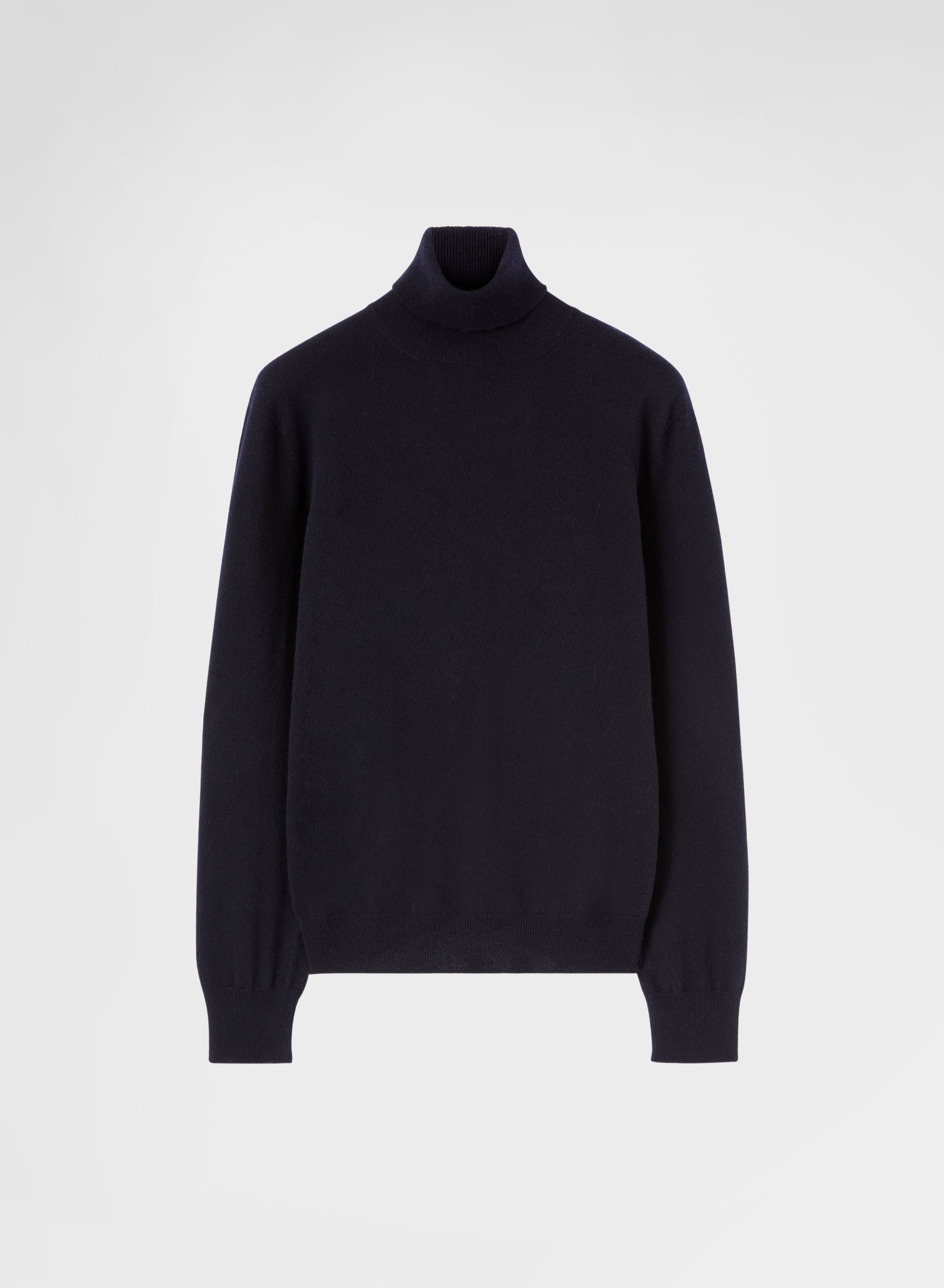CASHMERE PLAIN KNIT TURTLENECK NIGHT