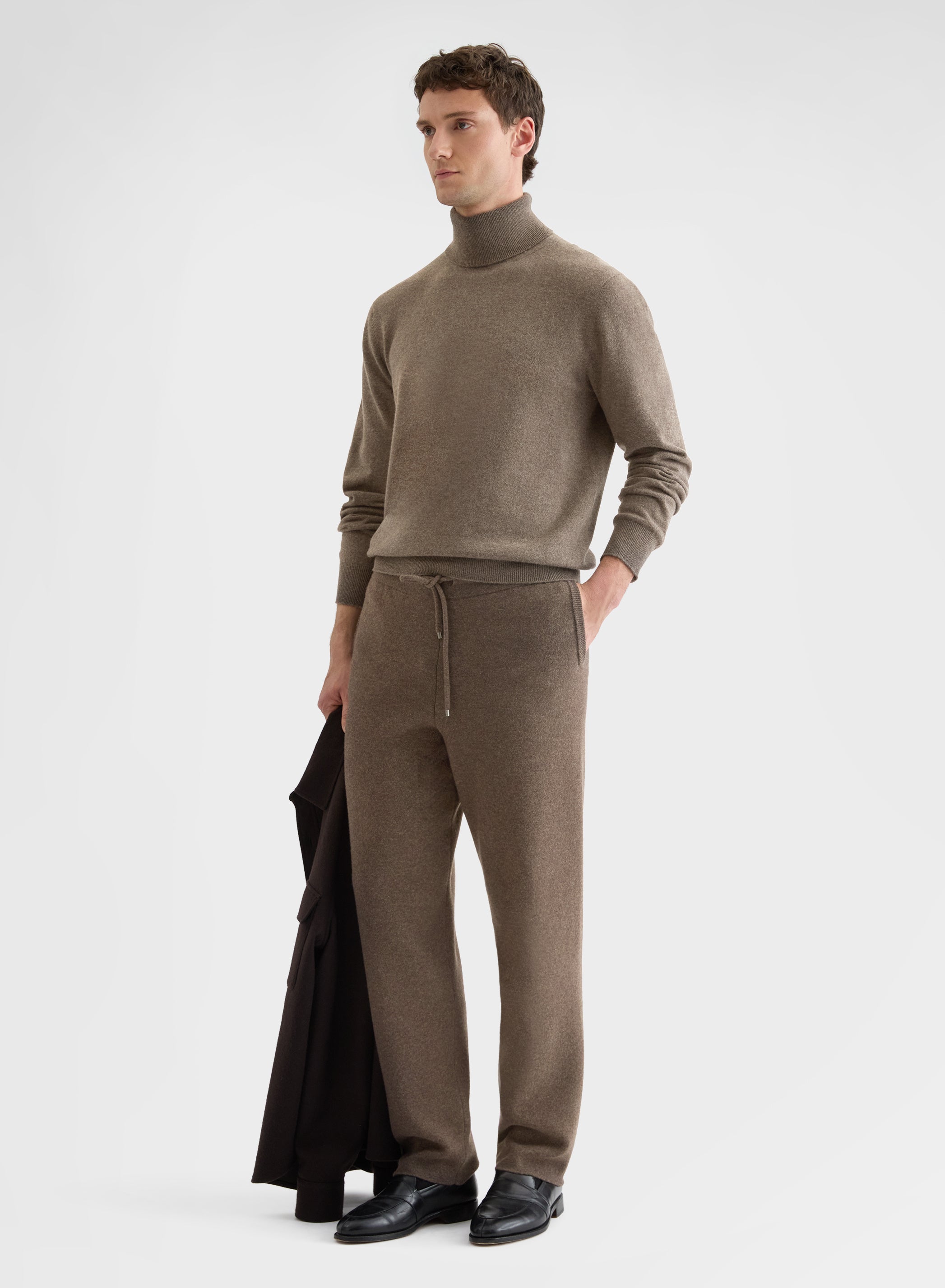 CASHMERE PLAIN KNIT TURTLENECK