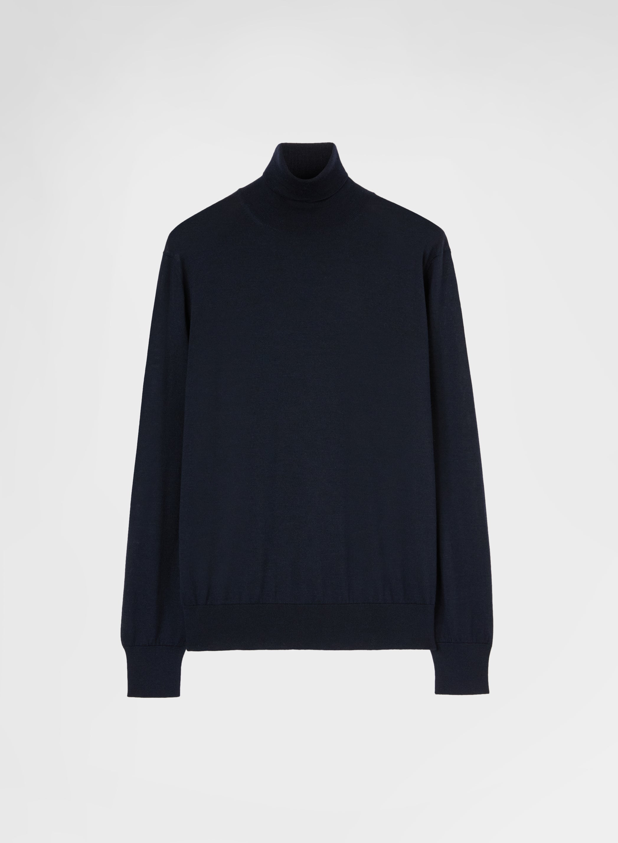 FINE WOOL SILK CASHMERE TURTLENECK NIGHT
