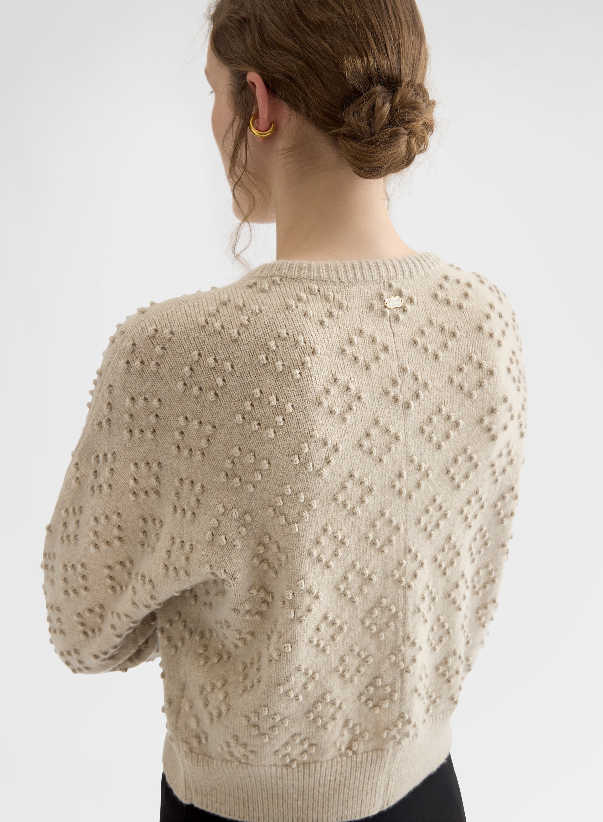 BRIGHT CASHMERE MULTI DOTS KIMONO CARDIGAN SNOW