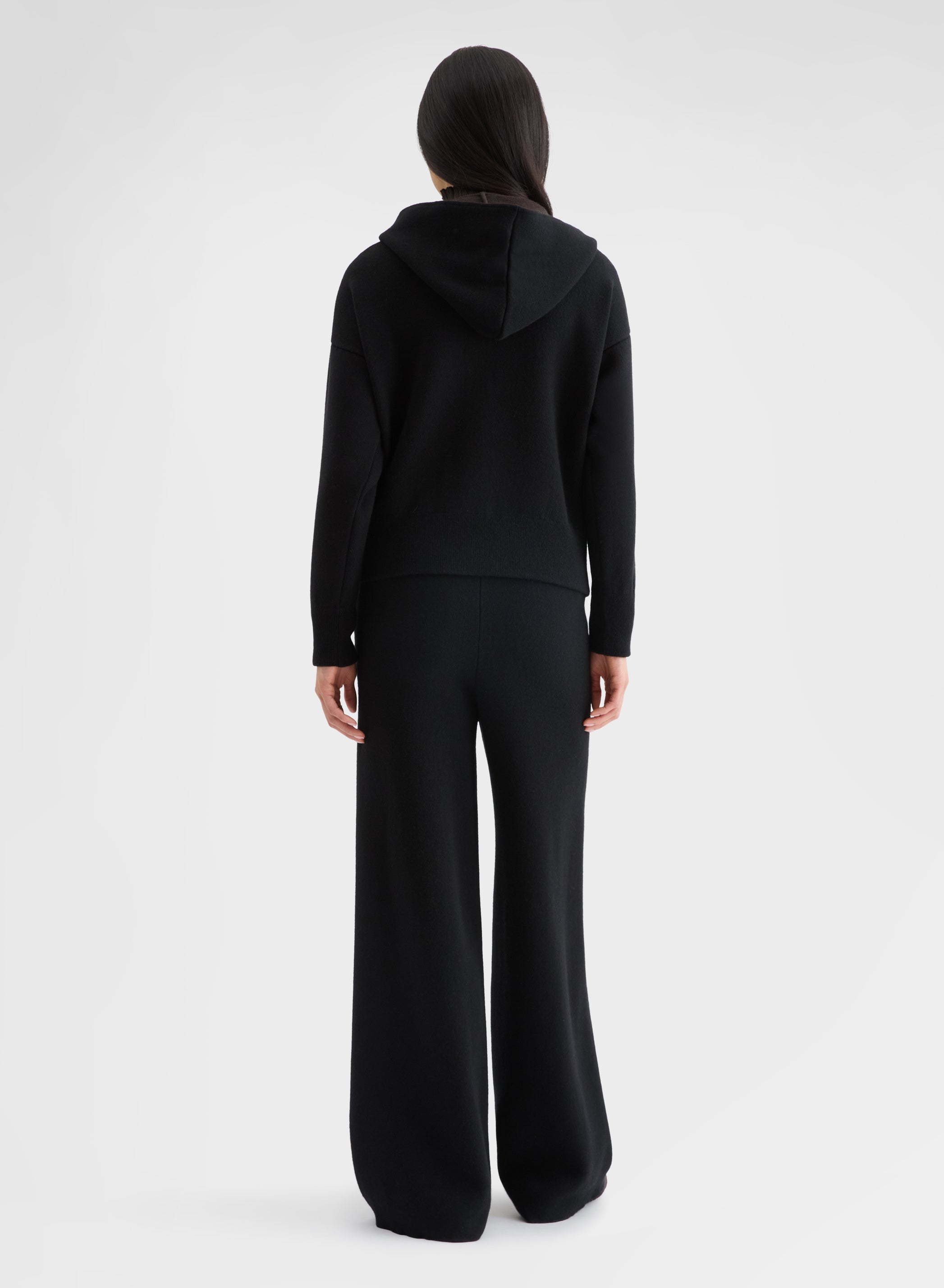 CASHMERE WOOL SILK JOGGERS BLACK