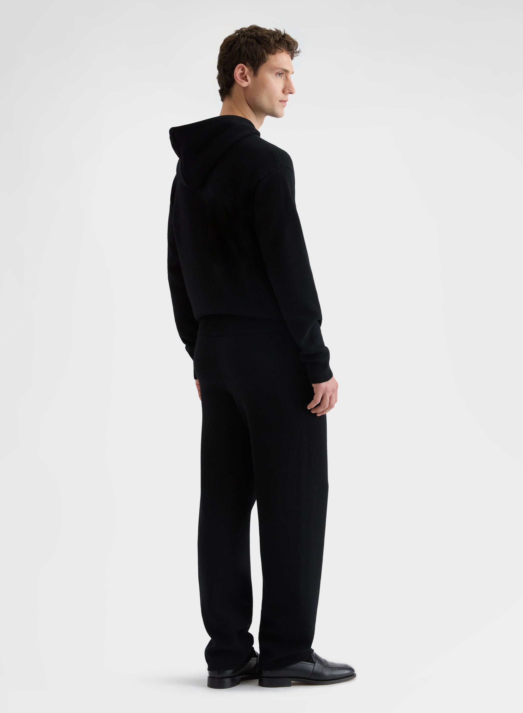 CASHMERE WOOL SILK JOGGERS BLACK
