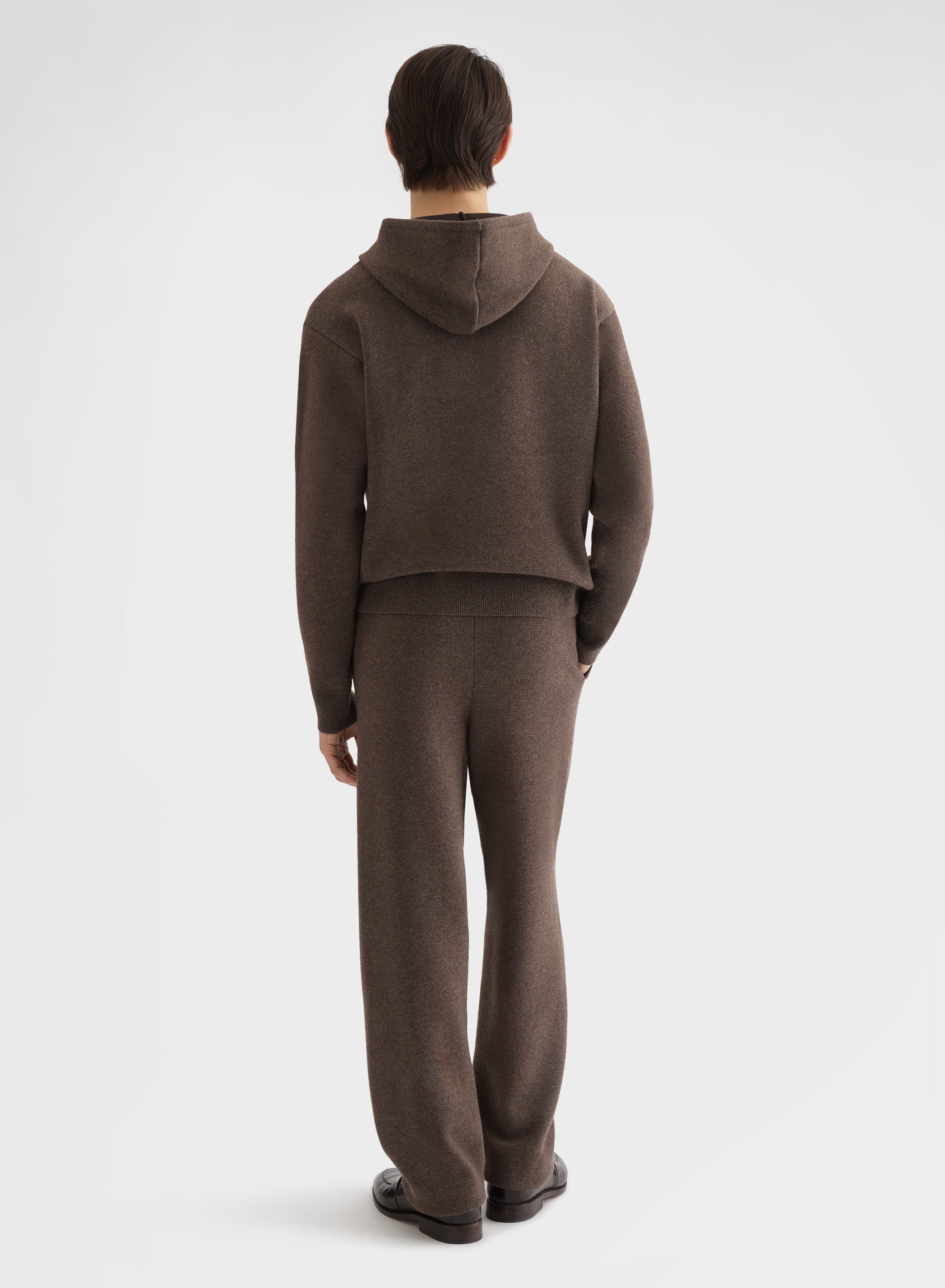 CASHMERE WOOL SILK HOODIE MOCHA