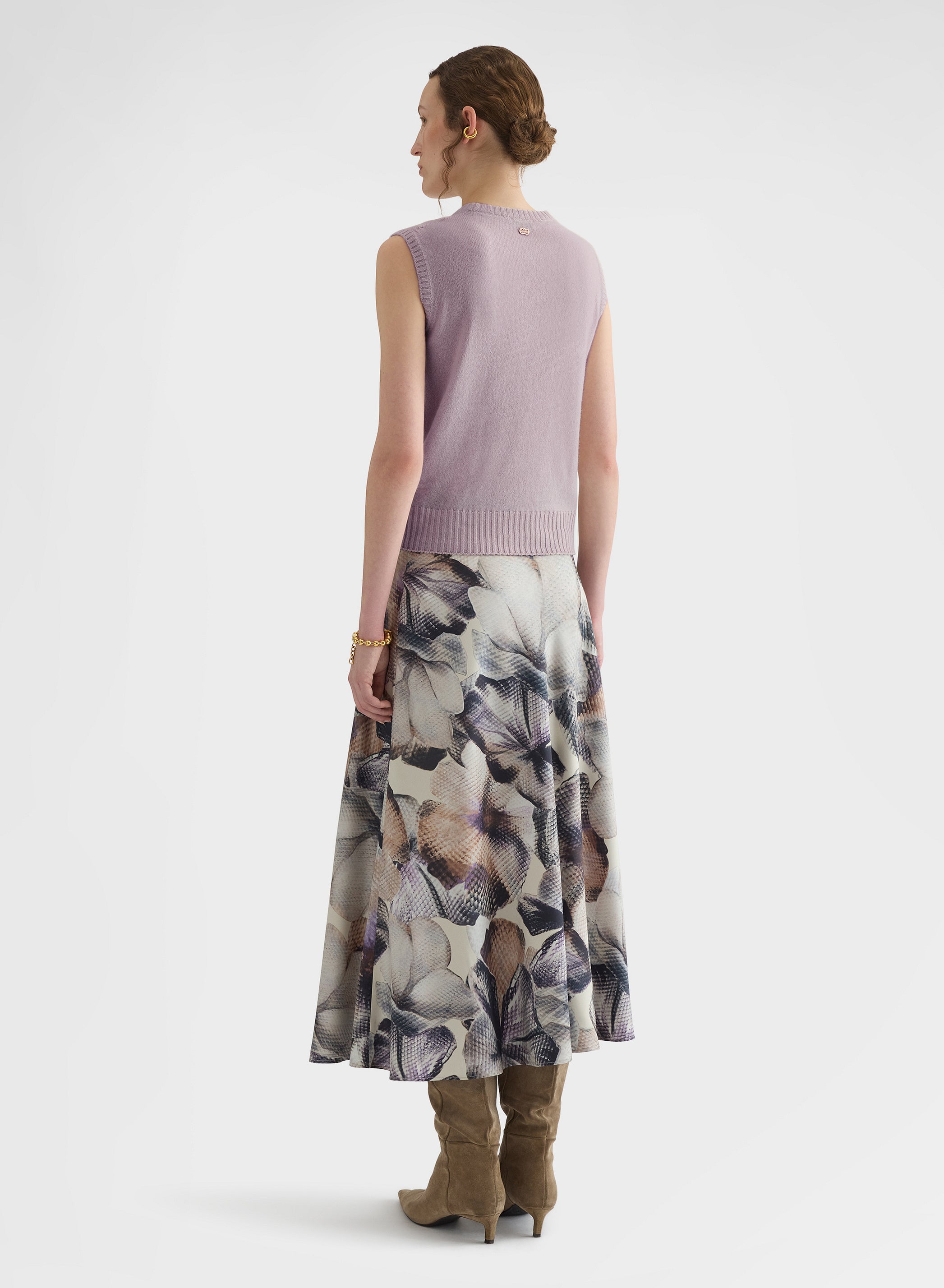 LIPSTICK CREWNECK TOP CASHMERE MAUVE