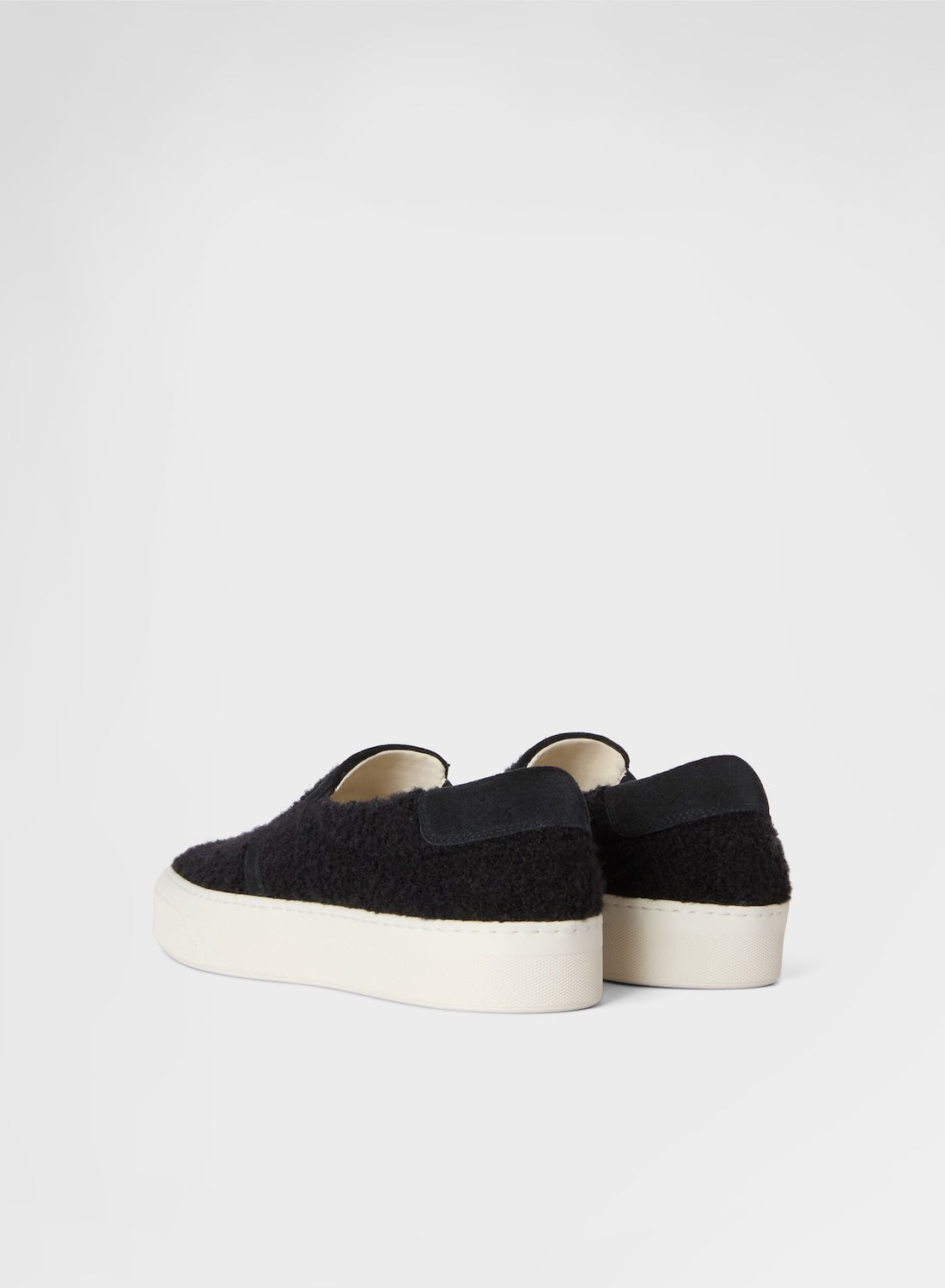 SHIMMERING BOUCLE SLIP ON BLACK
