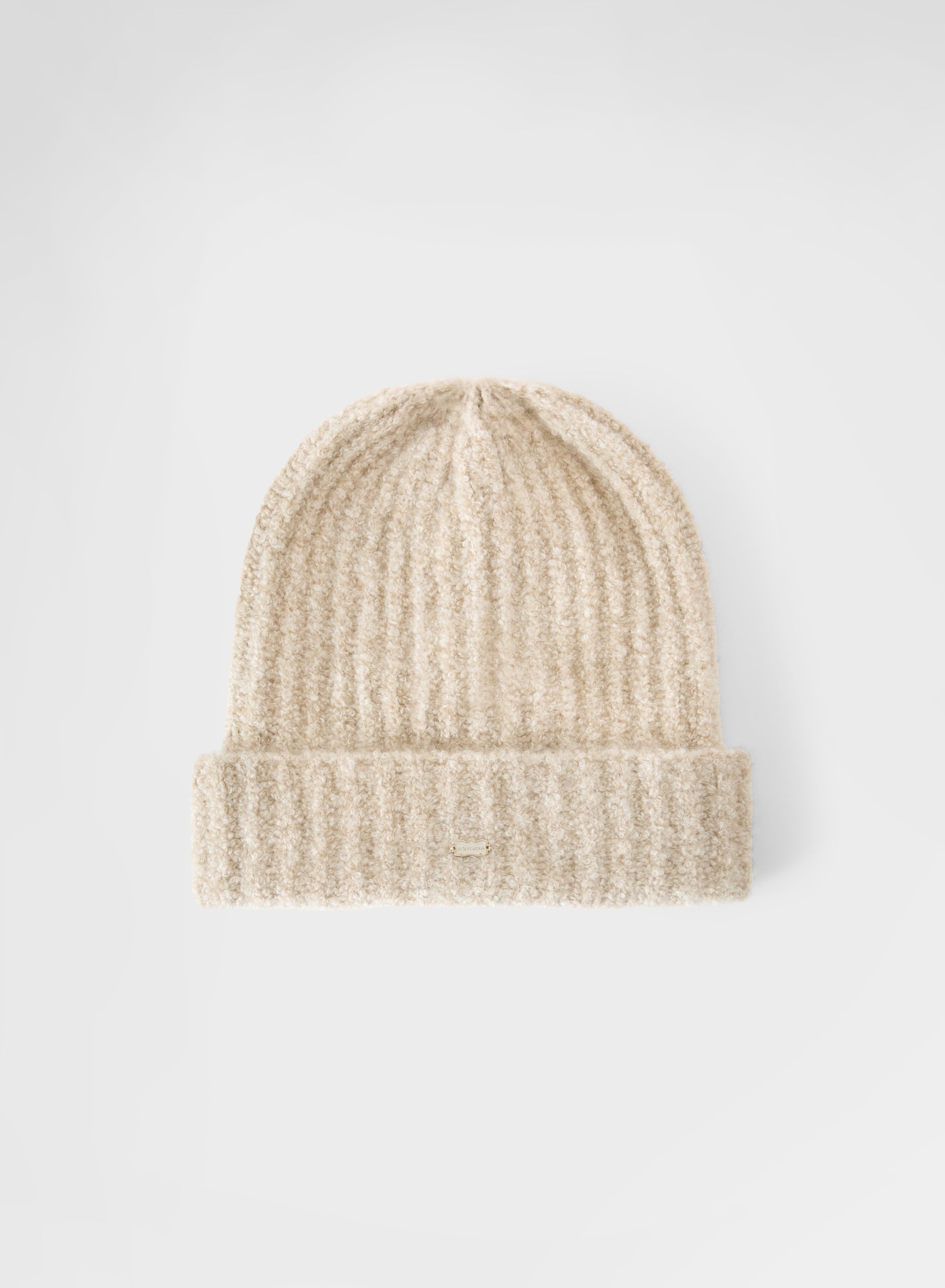 BEANIE CASHMERE SILK BOUCLÉ CHAMPAGNE