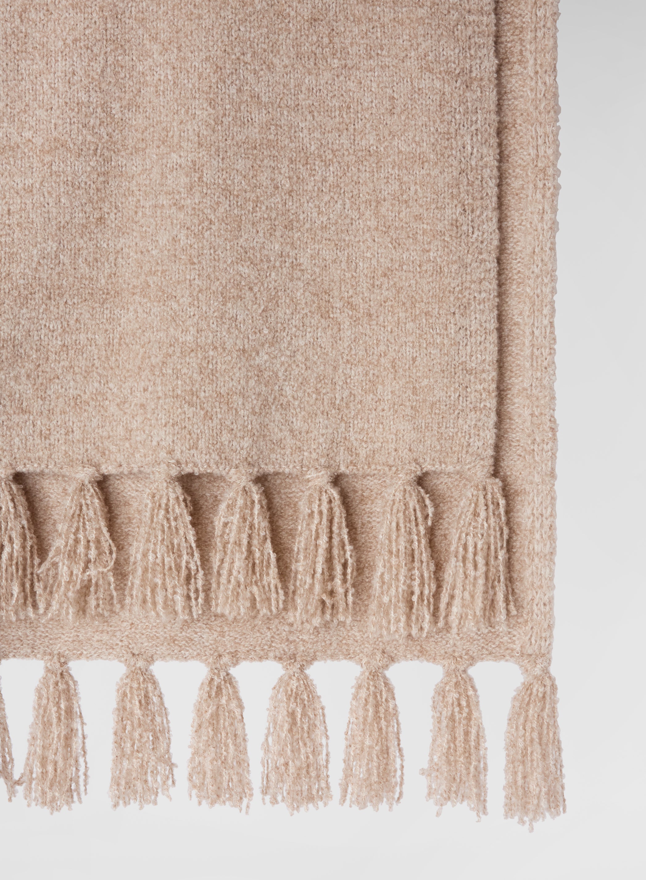 COCOON CASHMERE SILK BOUCLÉ SCARF CHAMPAGNE