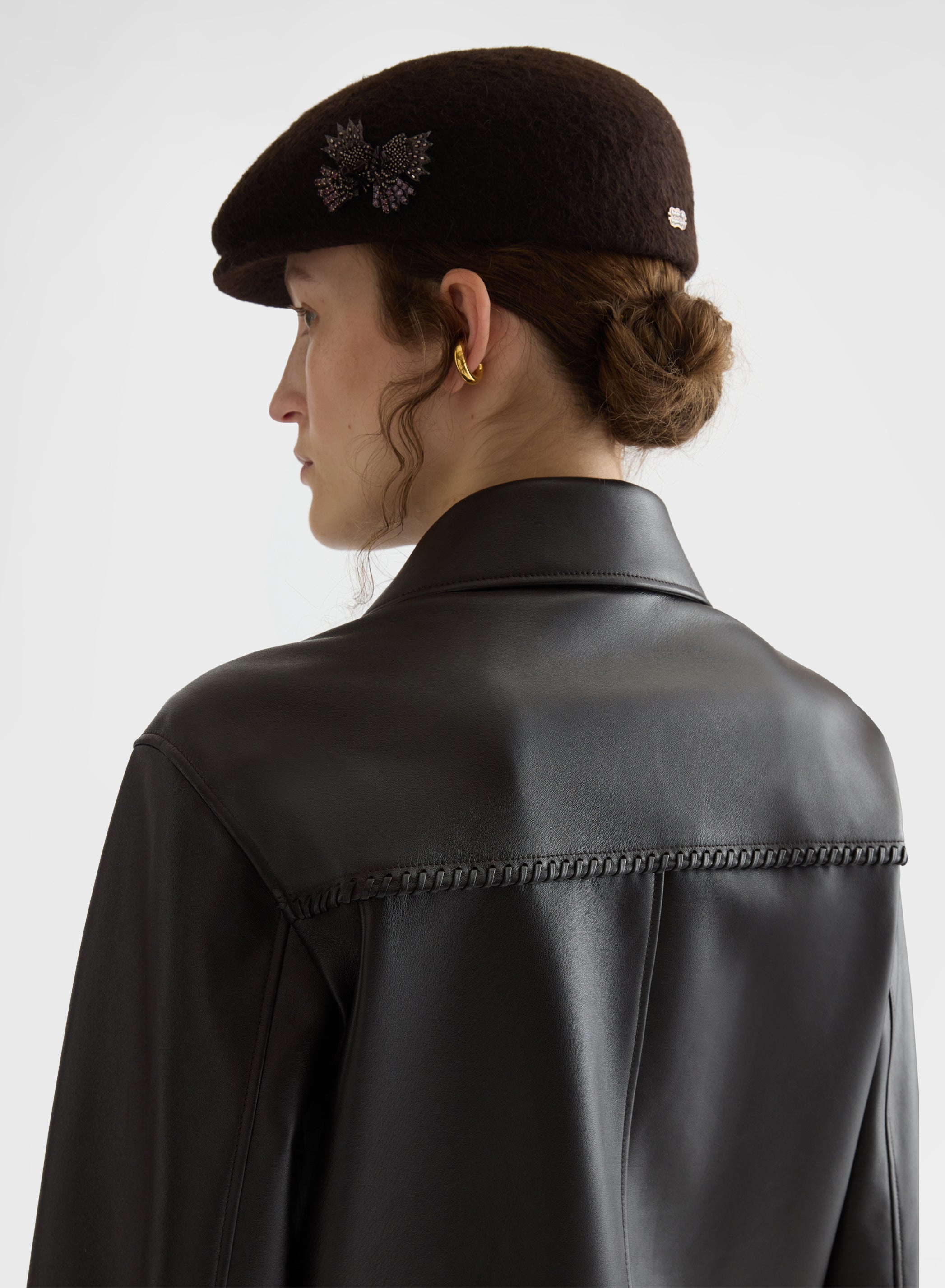 BONDED NAPPA JACKET EBONY