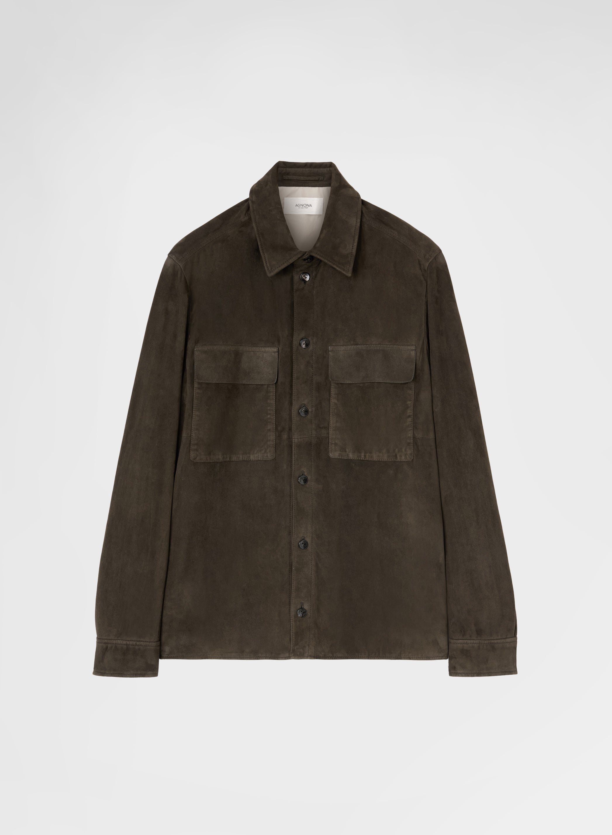 SUEDE UTILITY OVERSHIRT