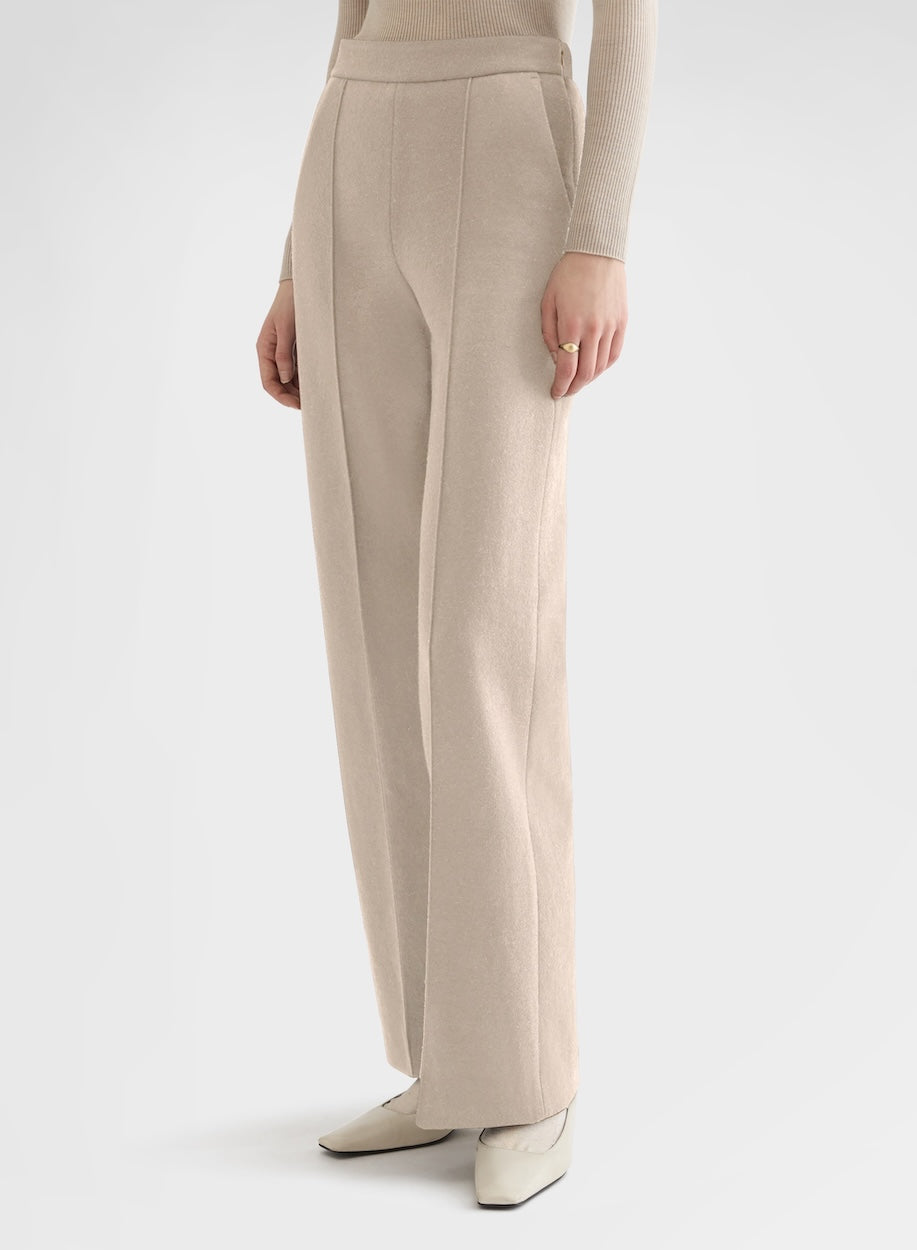 NEW YORK STRAIGHT PANTS B-JERSEY DOUBLE FACE LIGHT BEIGE