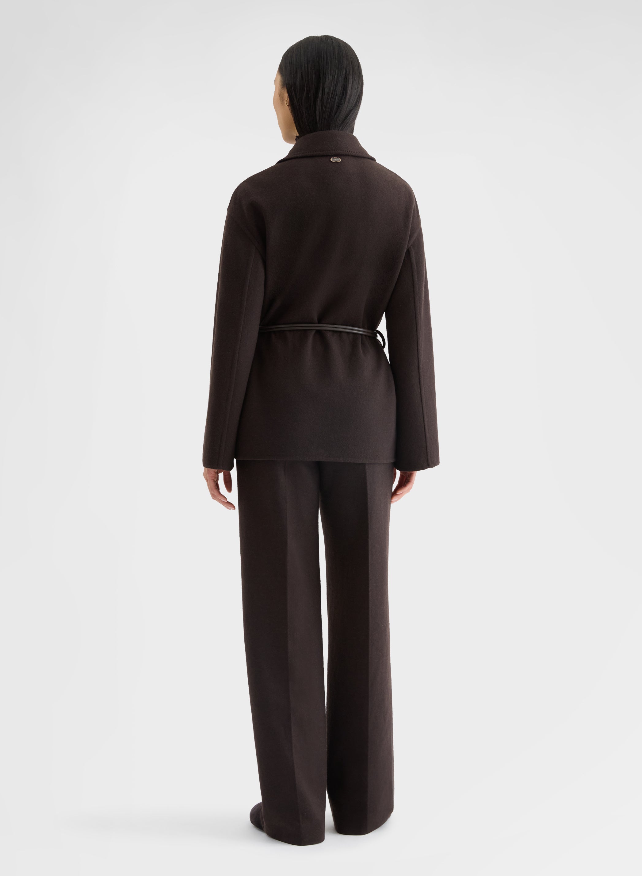 NEW YORK STRAIGHT PANTS B-JERSEY DOUBLE FACE CHOCOLATE