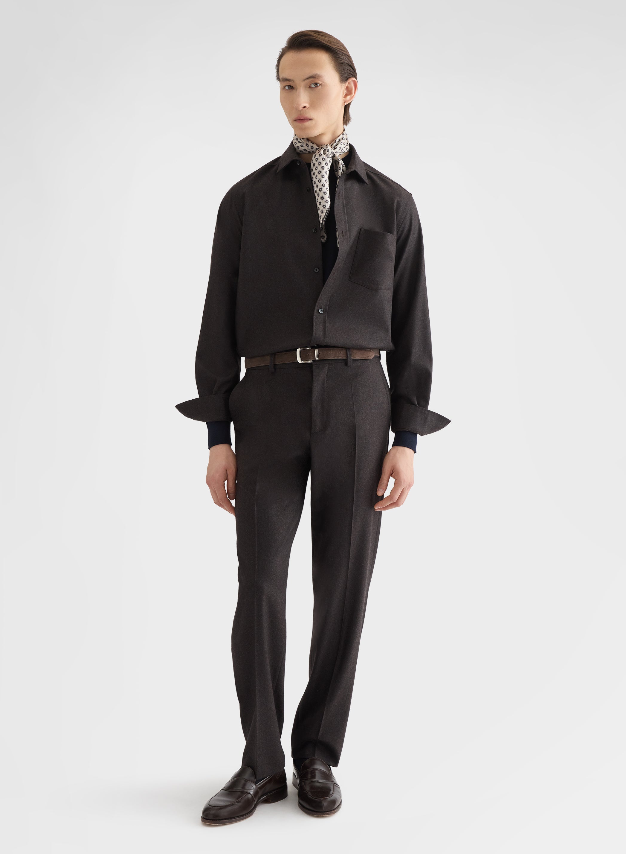 Man Fall Winter Shirts | Agnona Wool & Cotton Shirts