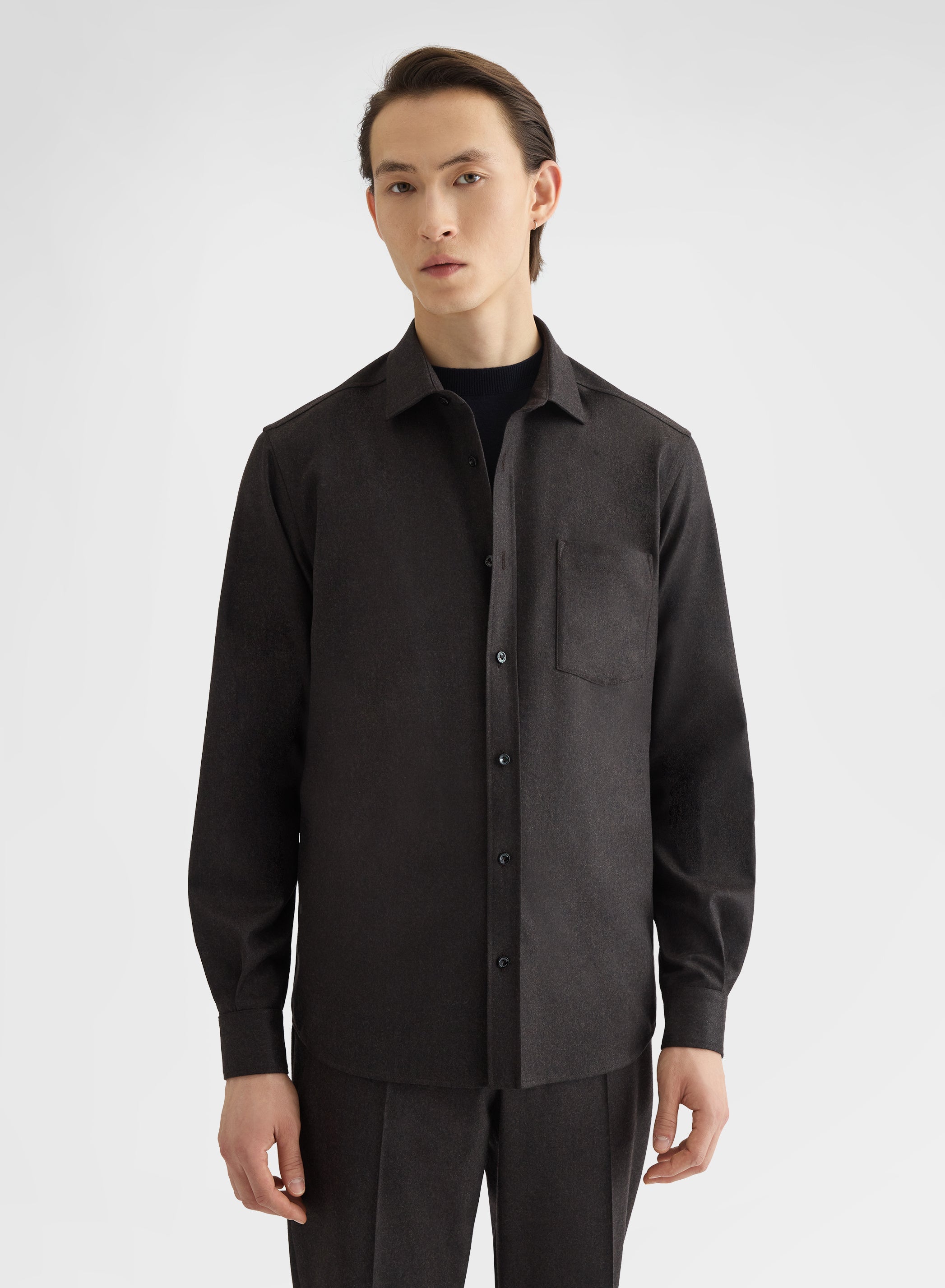 Man Fall Winter Shirts | Agnona Wool & Cotton Shirts
