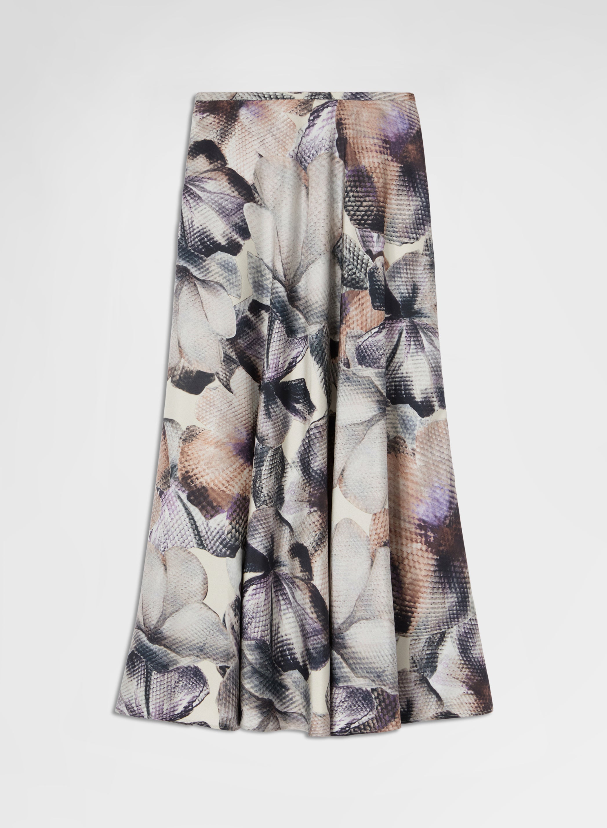 SOFT FLOWERS PRINT MIDI BIAS SKIRT