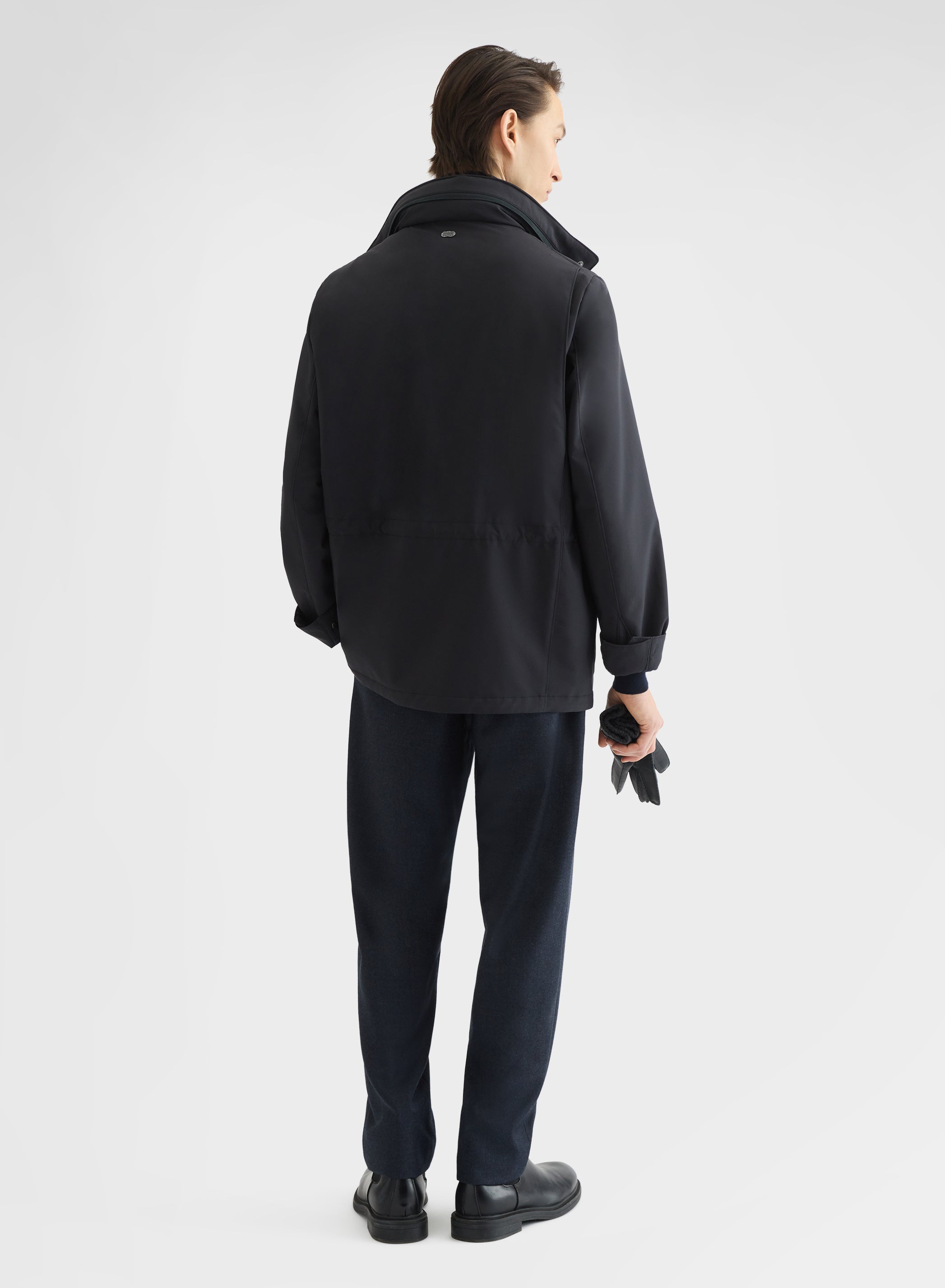 NYLON TECH TWILL FIELD JACKET NAVY