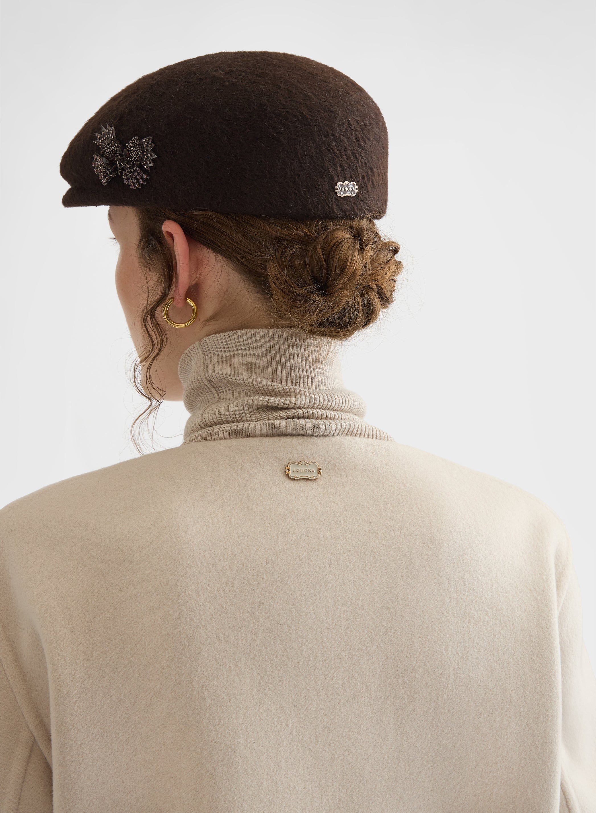 CASHMERE DOUBLE FACE CROPPED JACKET GREIGE