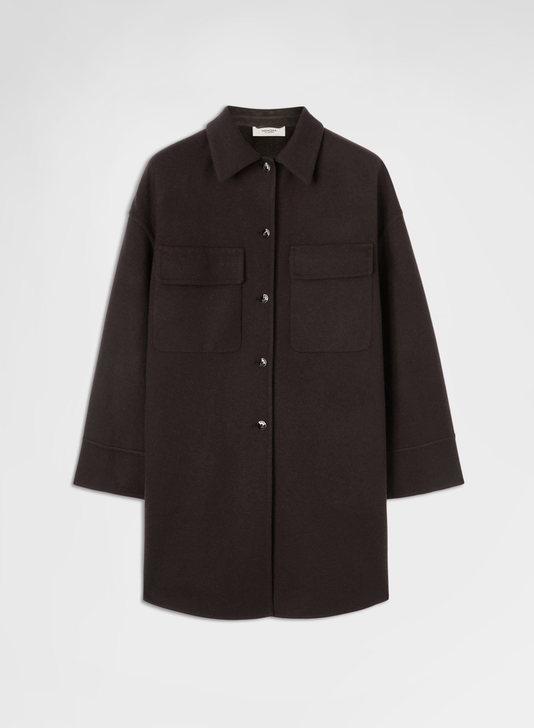 OVERSHIRT B-JERSEY DOUBLE FACE CHOCOLATE