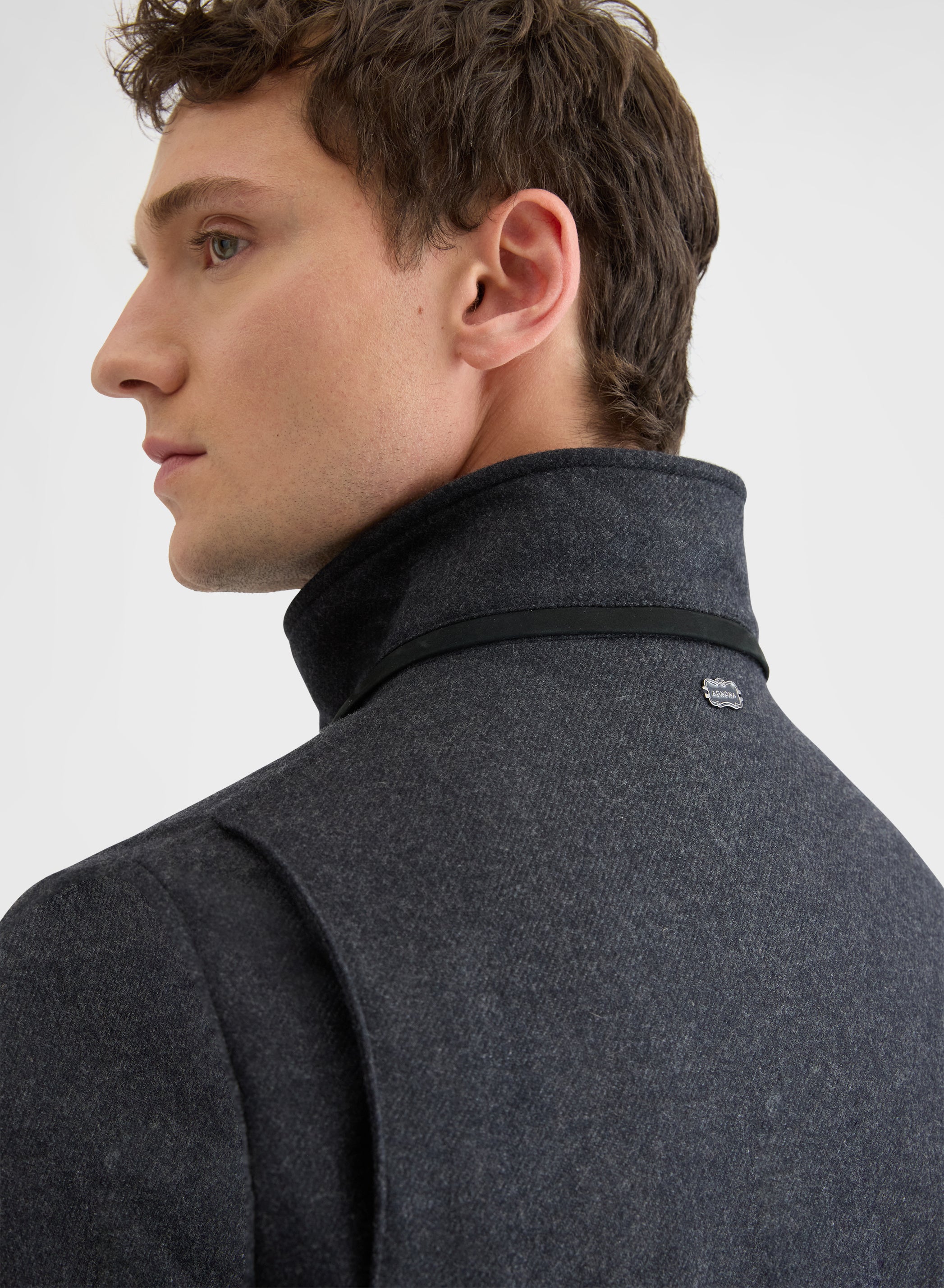 RAINWEAVER CASHMERE FIELD JACKET CHARCOAL