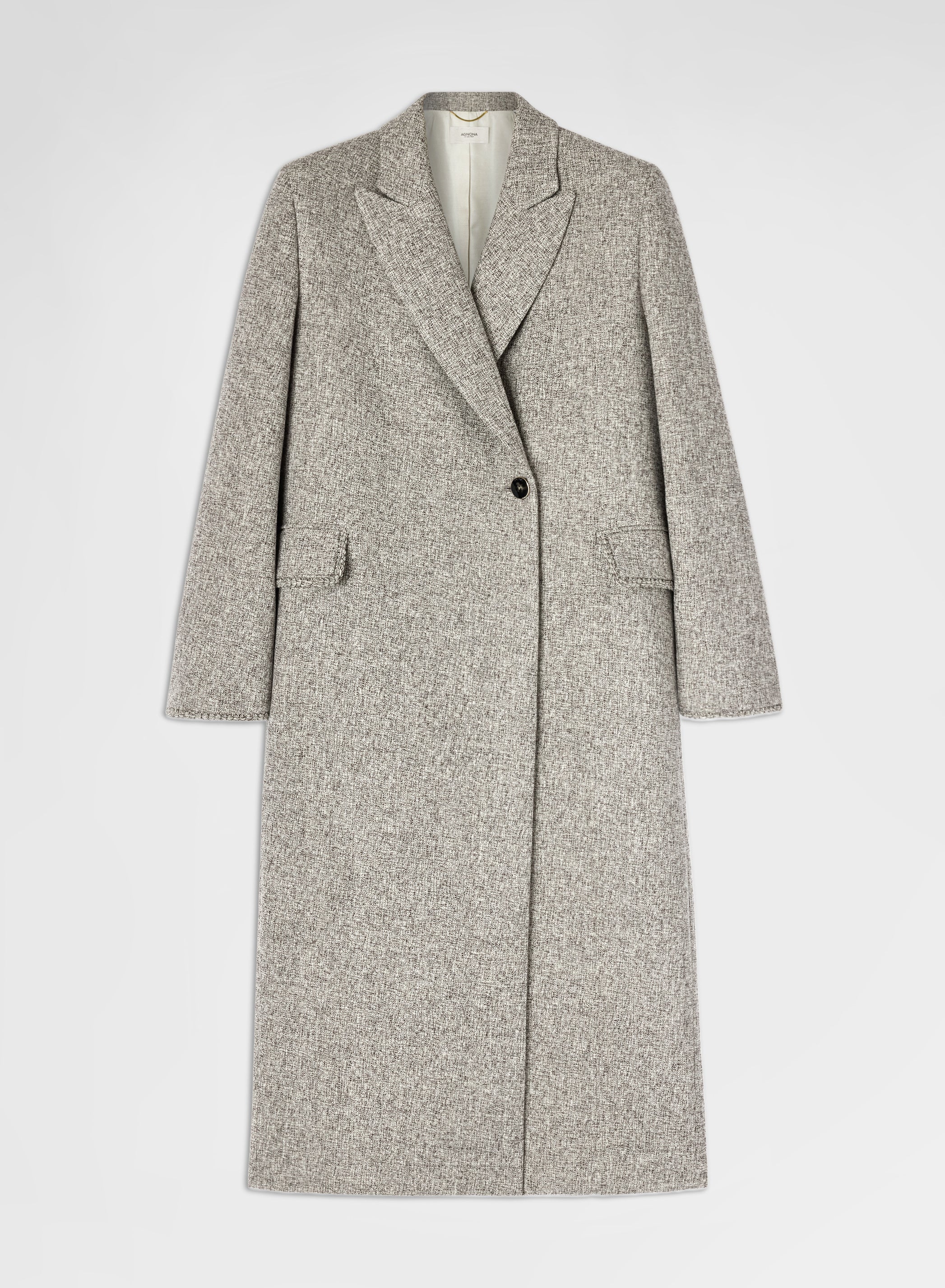 HEAVY MOULINE WOOL LONG COAT