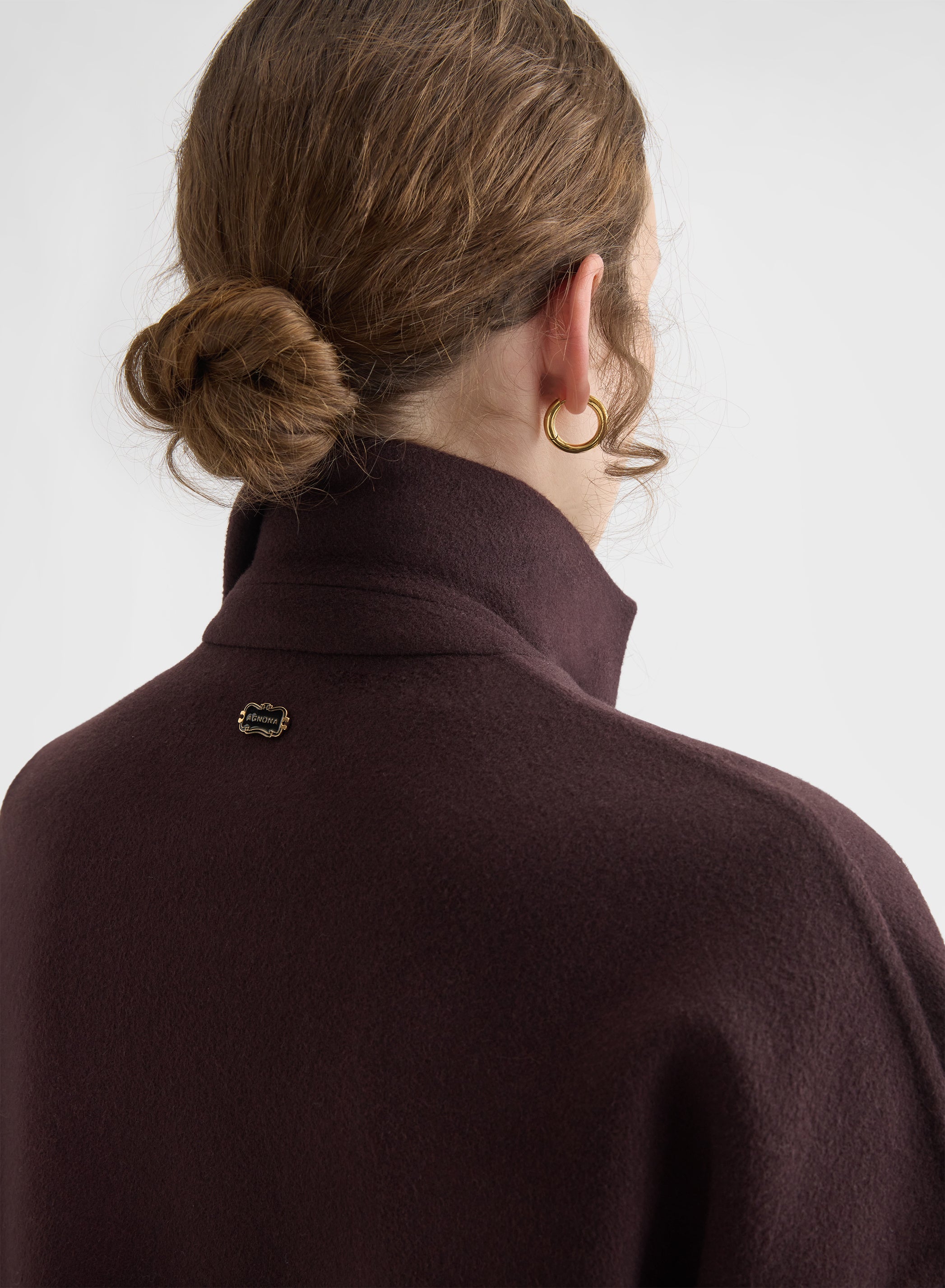 MATT CASHMERE DOUBLE FACE DOUBLE BREASTED COAT BURGUNDY