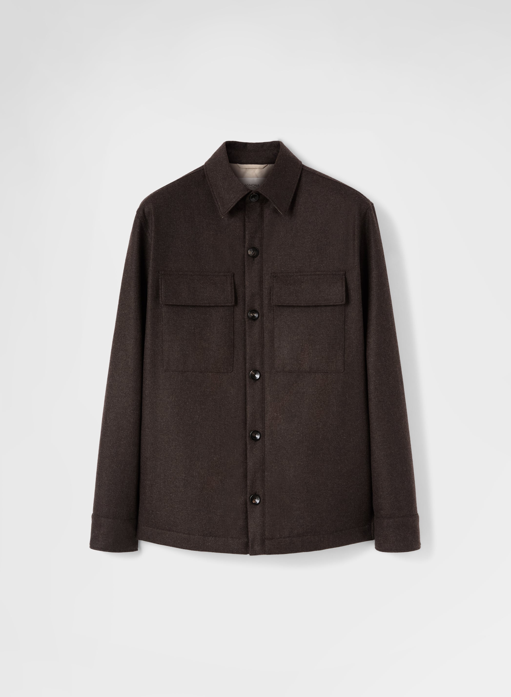 LIGHT CASHMERE MELANGE RAINWEAVER PADDED OVERSHIRT