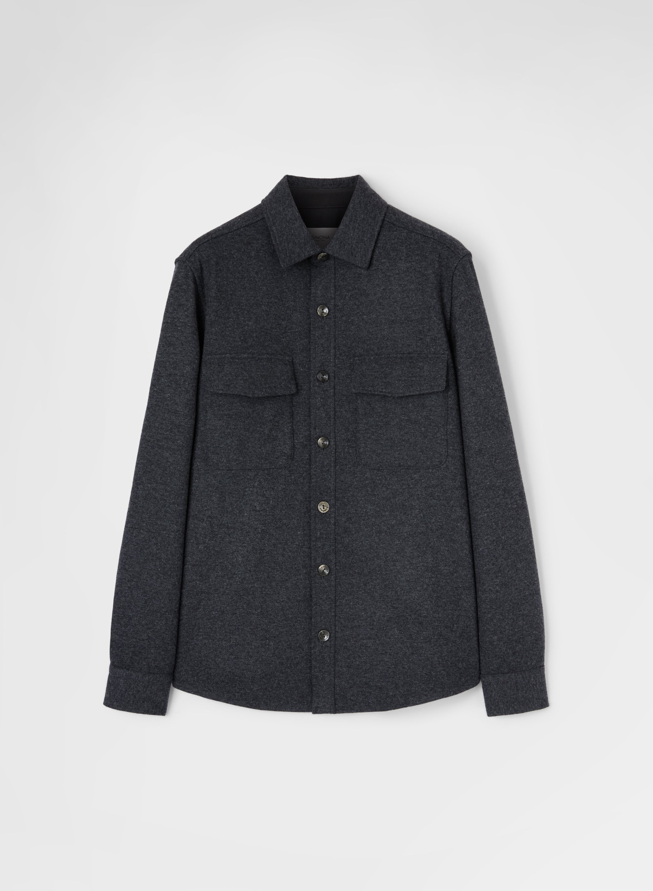 B-JERSEY DOUBLE FACE OVERSHIRT CHARCOAL