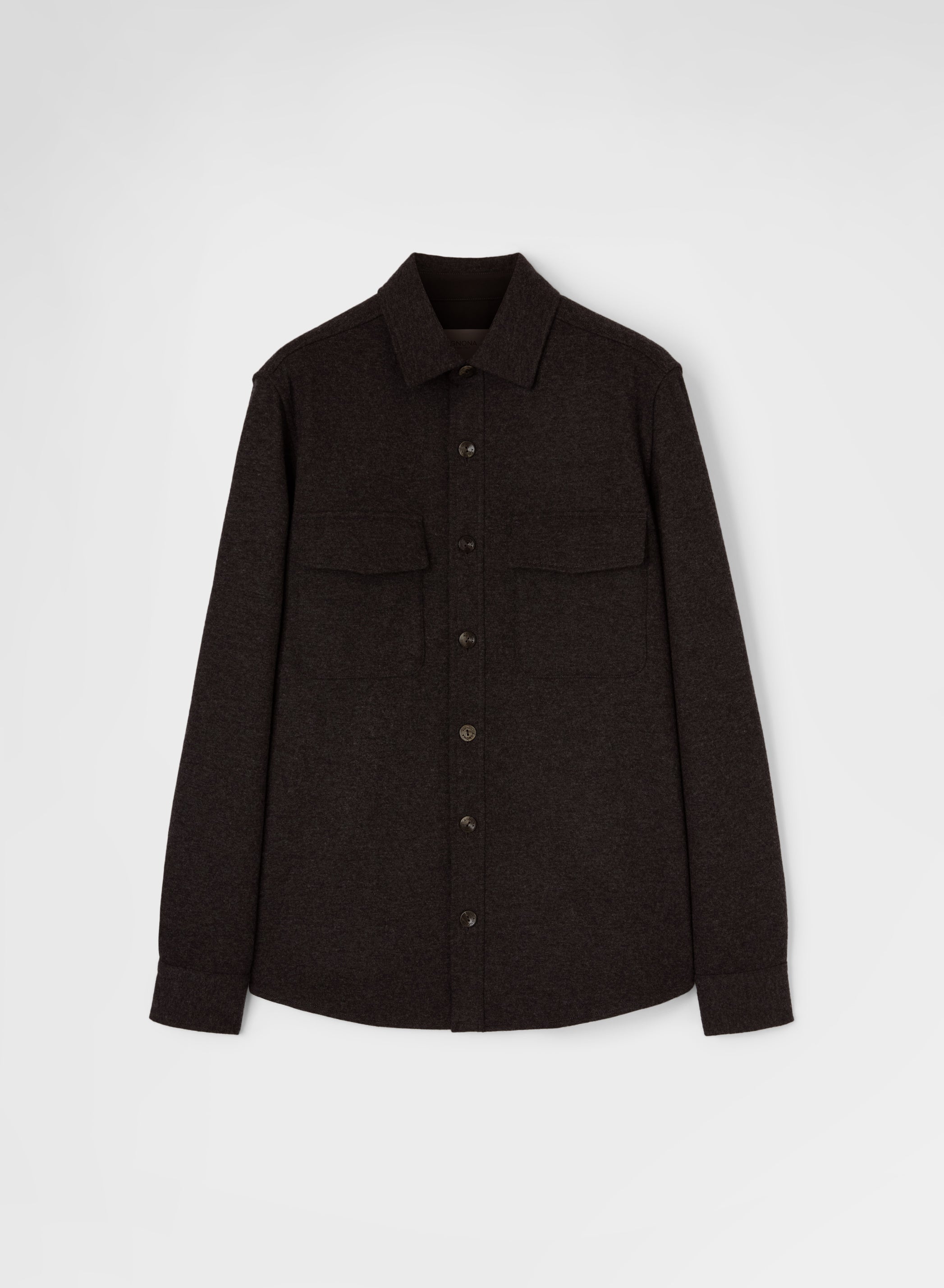 B-JERSEY DOUBLE FACE OVERSHIRT CHOCOLATE