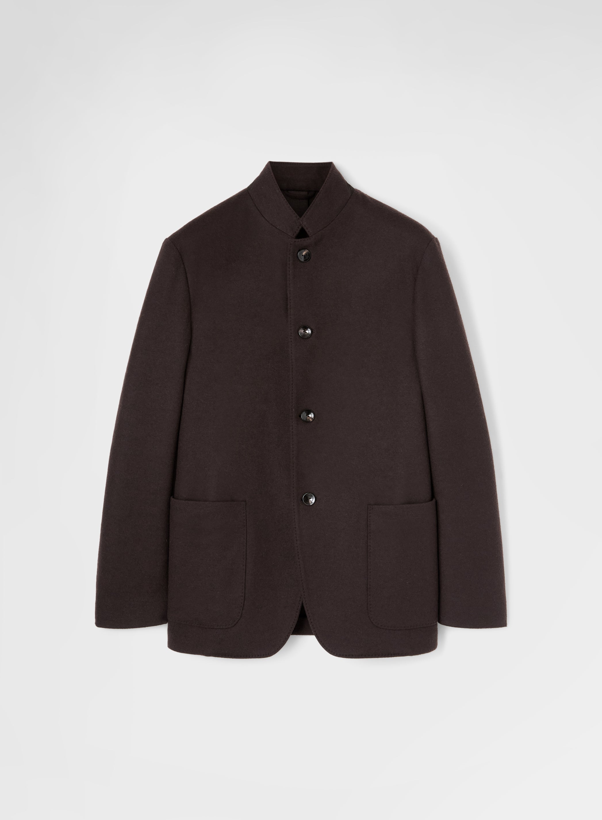 B-JERSEY DOUBLE FACE FOUR BUTTON BLAZER CHOCOLATE