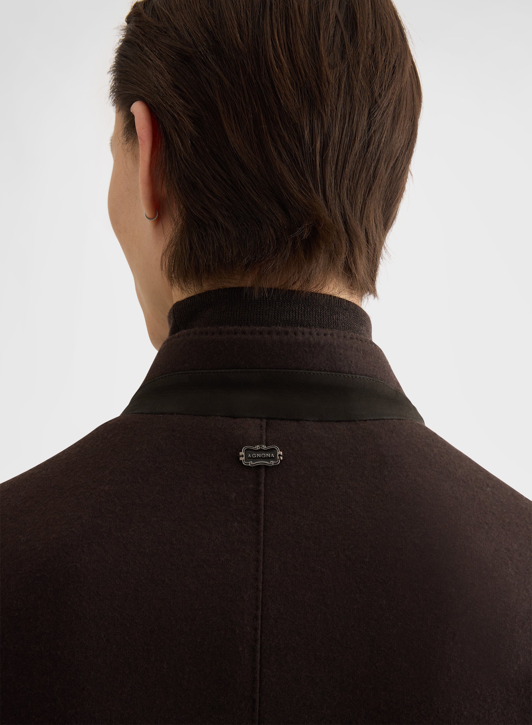 B-JERSEY DOUBLE FACE FOUR BUTTON BLAZER CHOCOLATE